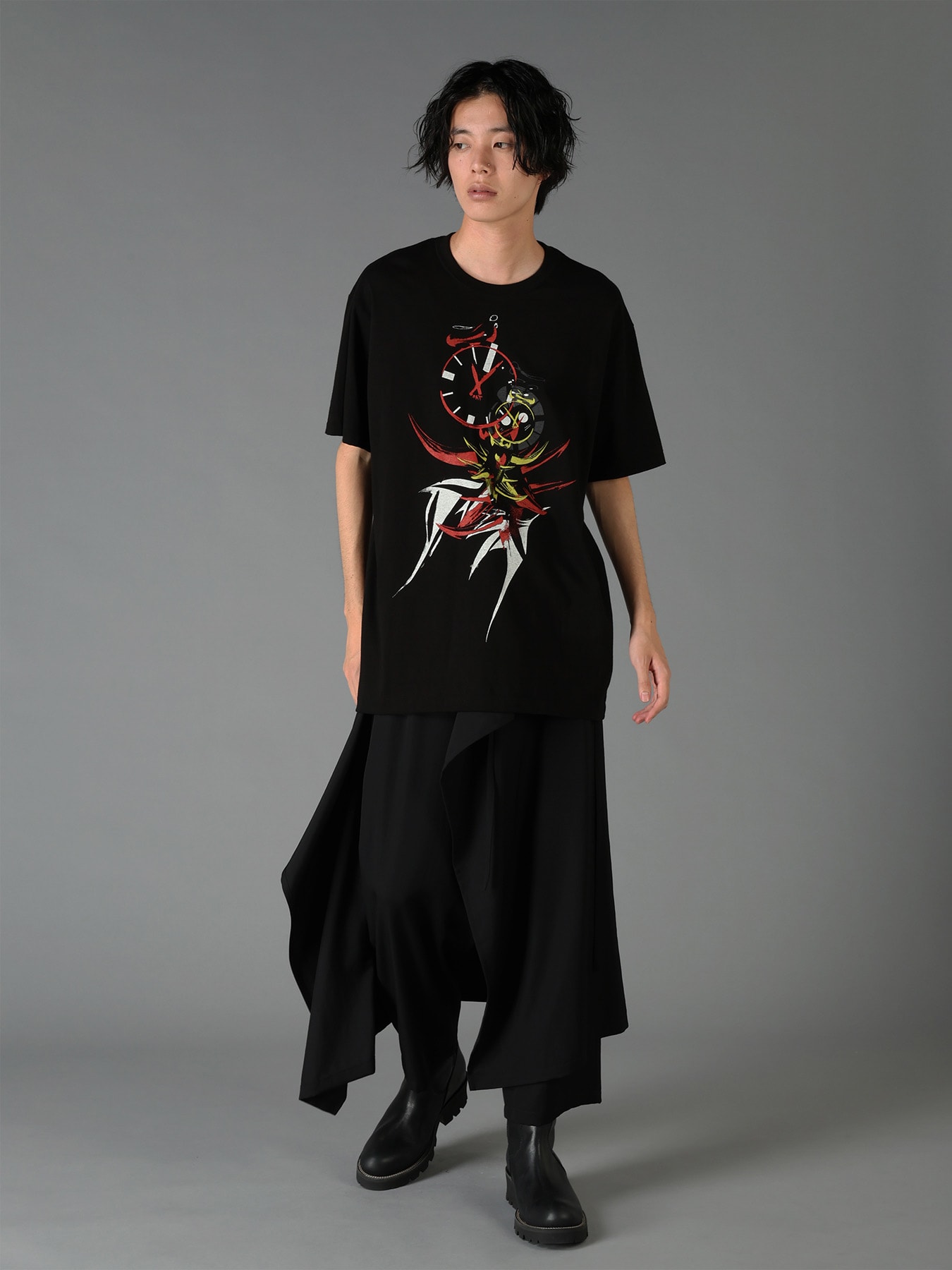 Ground Y×Taro Okamoto Graphic T-shirts "Young Clock Tower"
