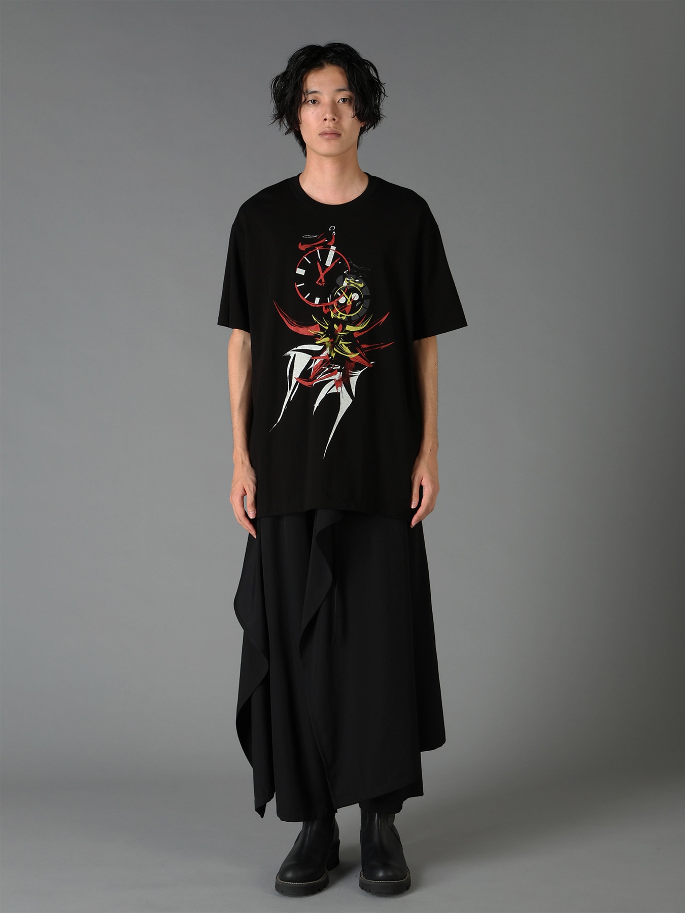 Ground Y×Taro Okamoto Graphic T-shirts "Young Clock Tower"