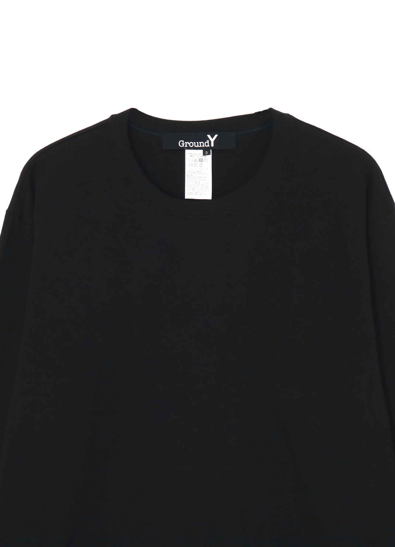 30/- COTTON CREWNECK PULLOVER(XS Black): Ground Y｜THE SHOP YOHJI