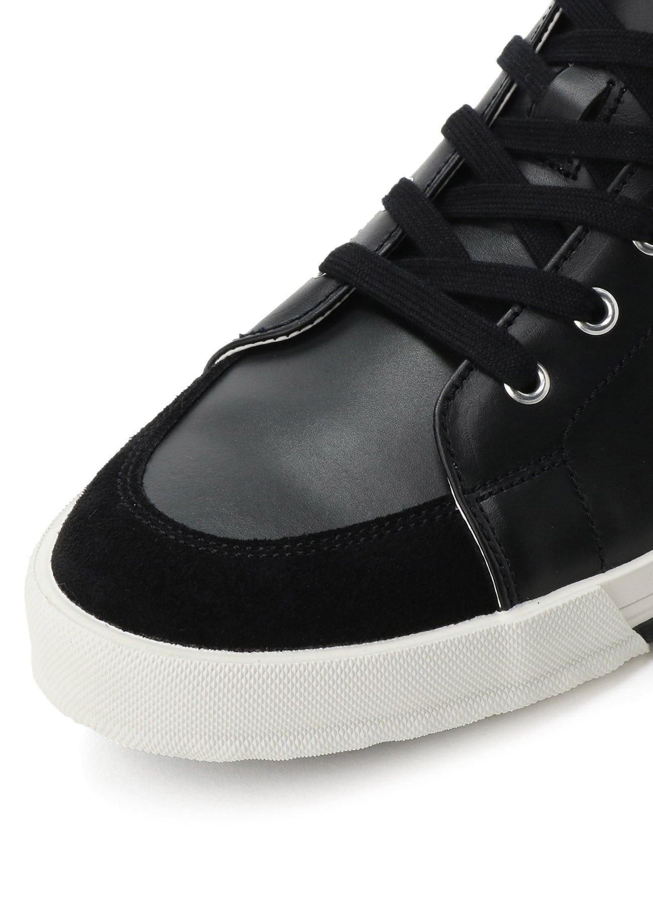 Cowhide combination Crack middle sneakers