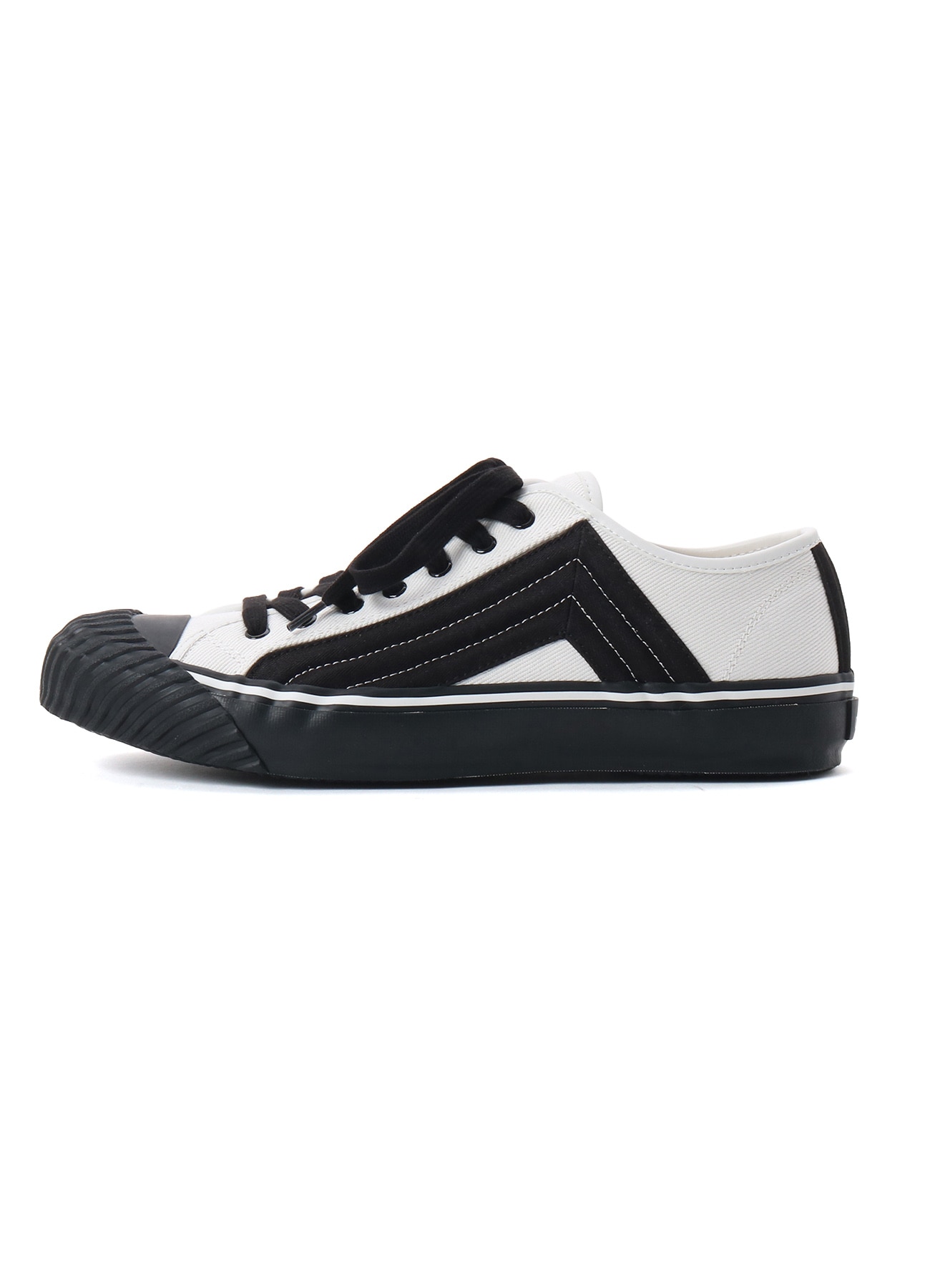 COTTON CANVAS LOW-TOP SNEAKERS -WHITE