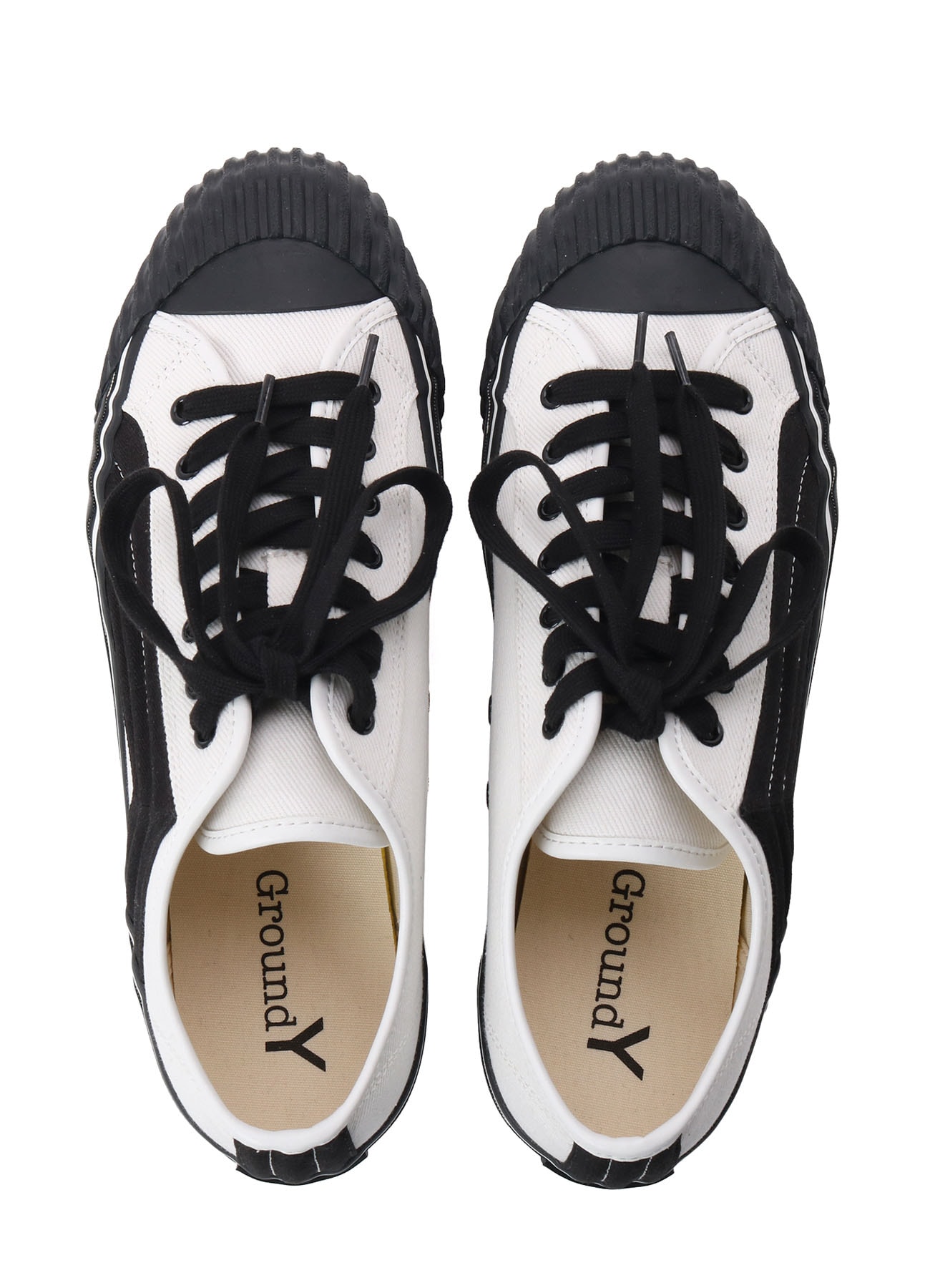 COTTON CANVAS LOW-TOP SNEAKERS -WHITE