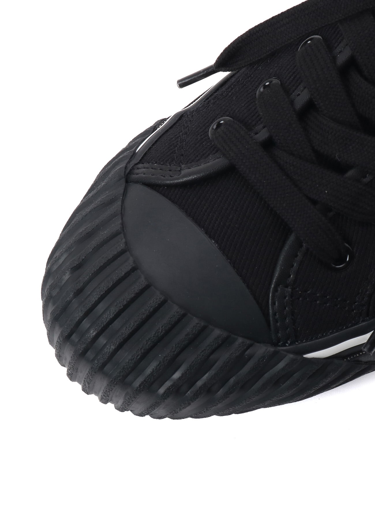 COTTON CANVAS LOW-TOP SNEAKERS -BLACK