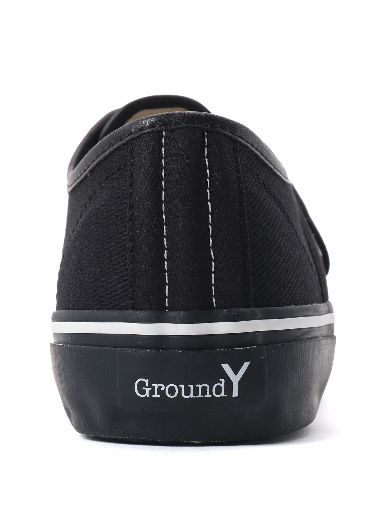 COTTON CANVAS LOW-TOP SNEAKERS -BLACK