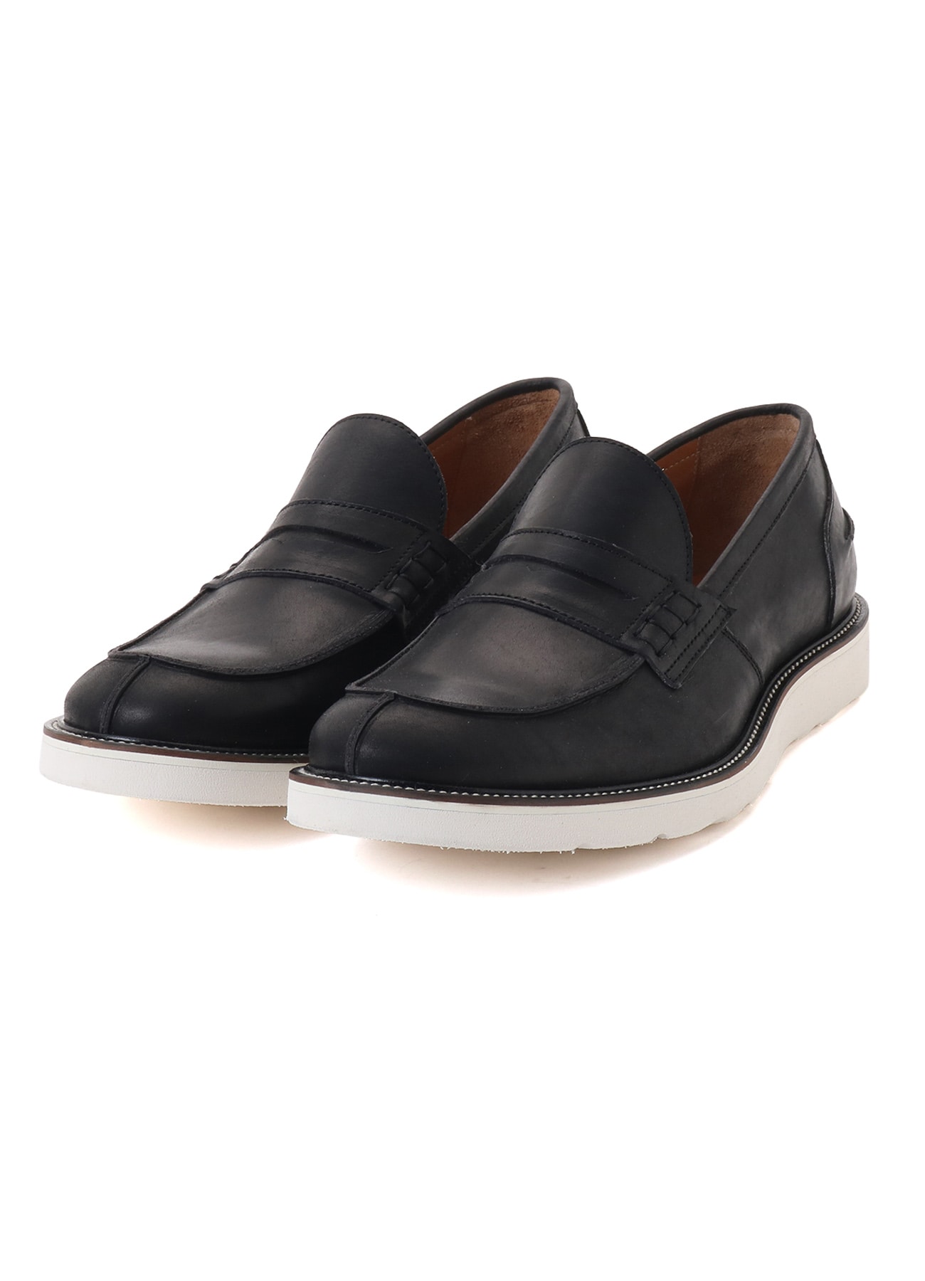 BLACK LEATHER LOAFERS