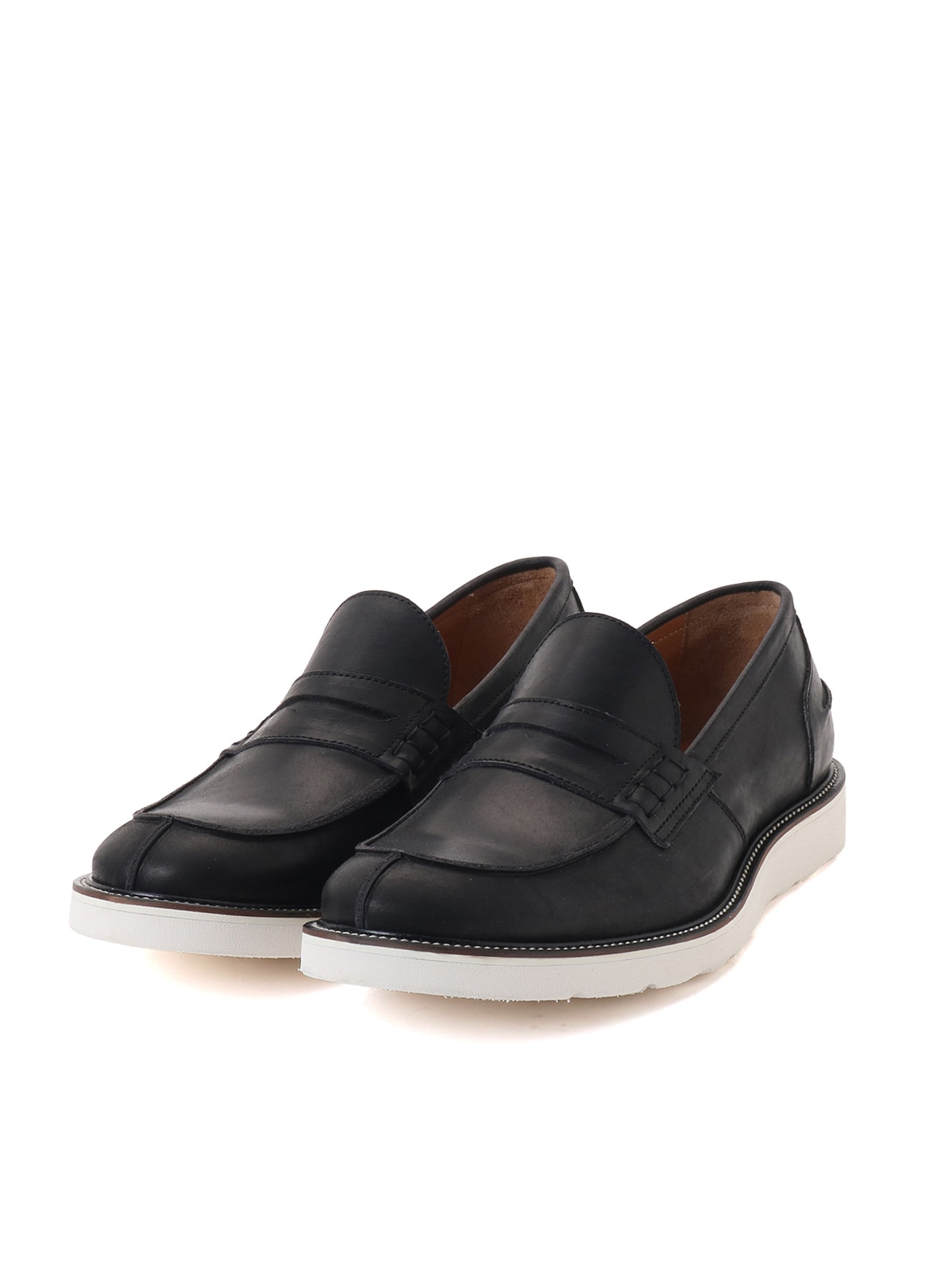 BLACK LEATHER LOAFERS