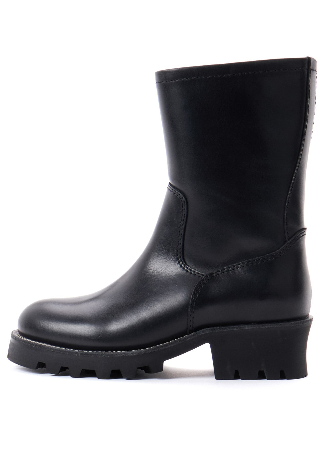 BLACK LEATHER ENGINEER BOOTS