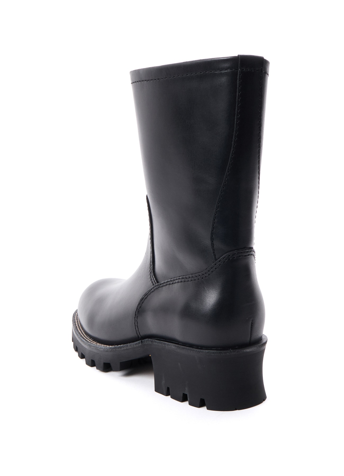 BLACK LEATHER ENGINEER BOOTS