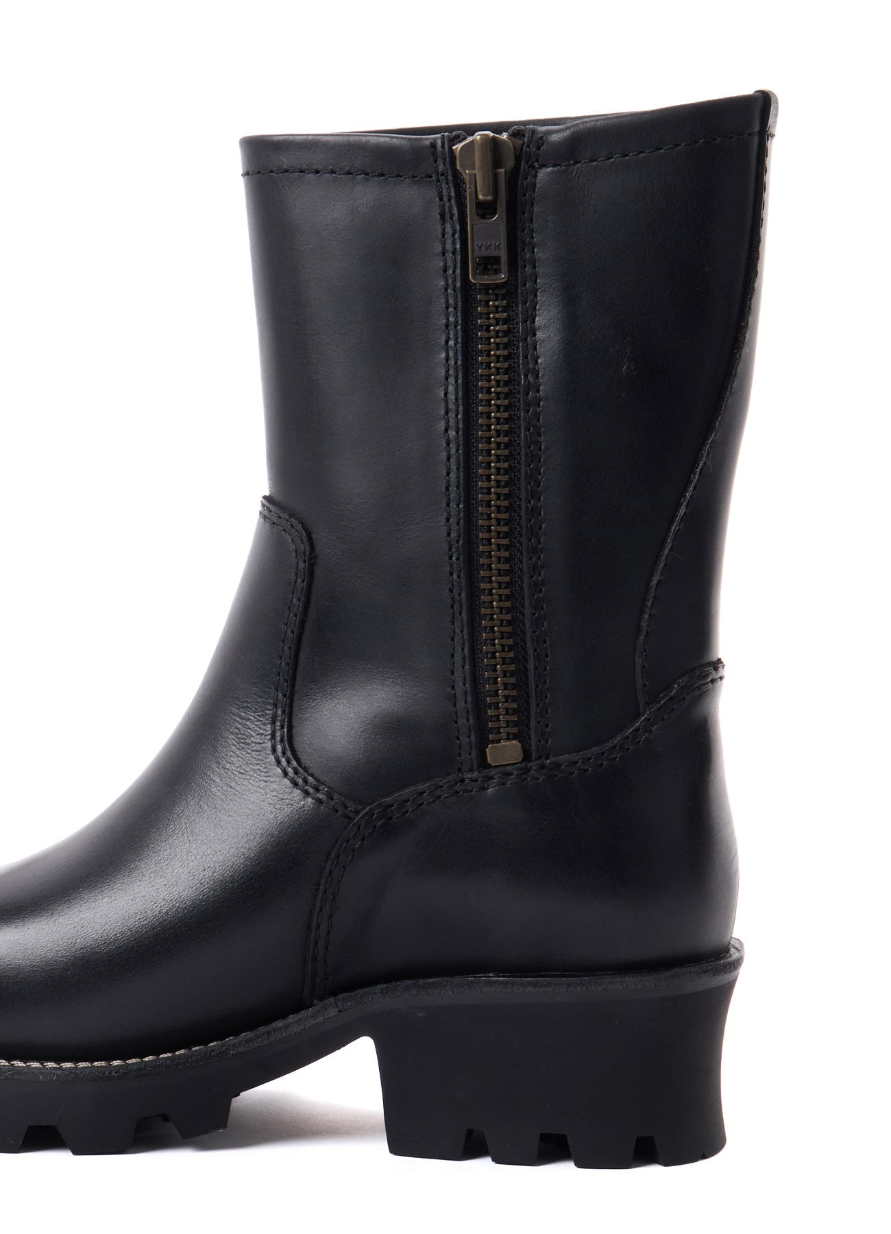BLACK LEATHER ENGINEER BOOTS