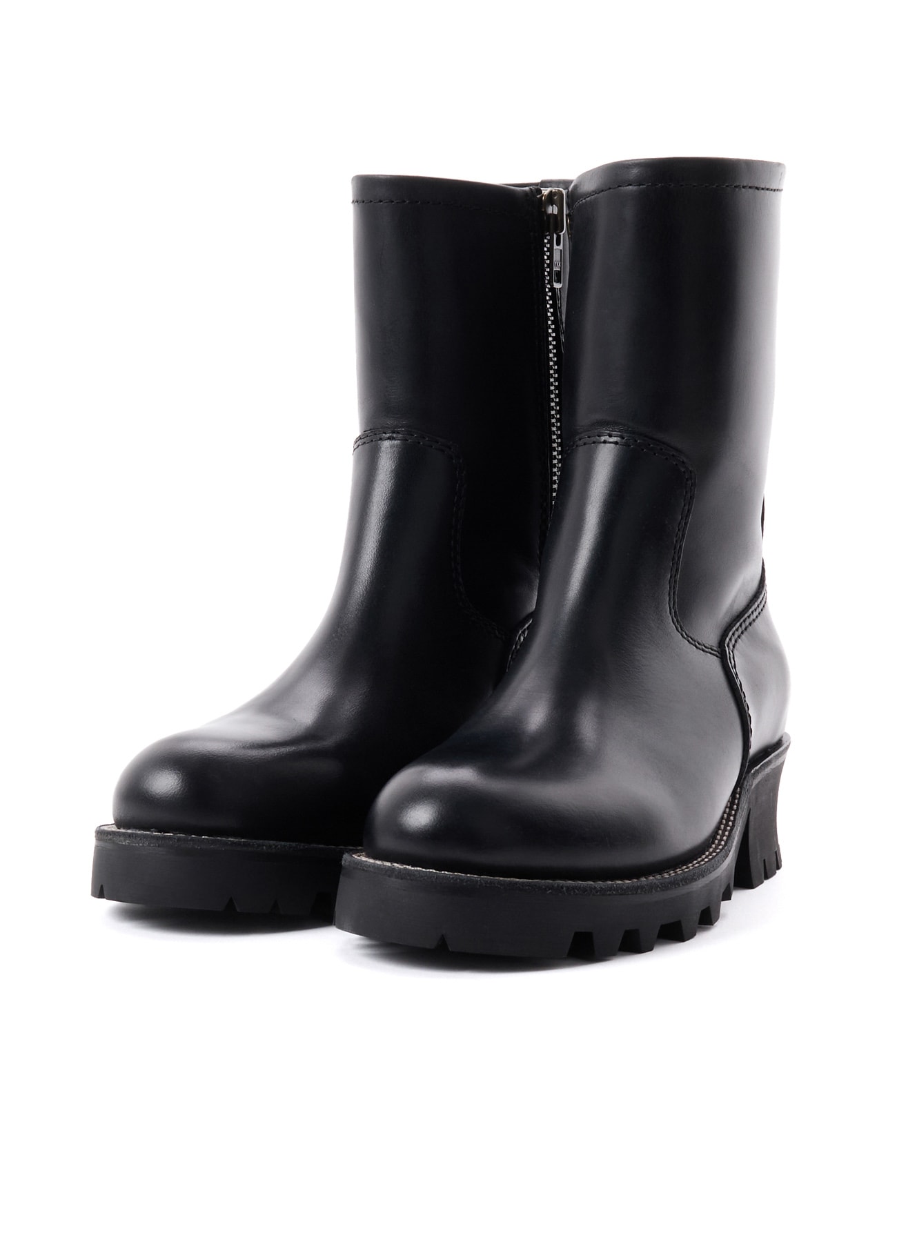 BLACK LEATHER ENGINEER BOOTS