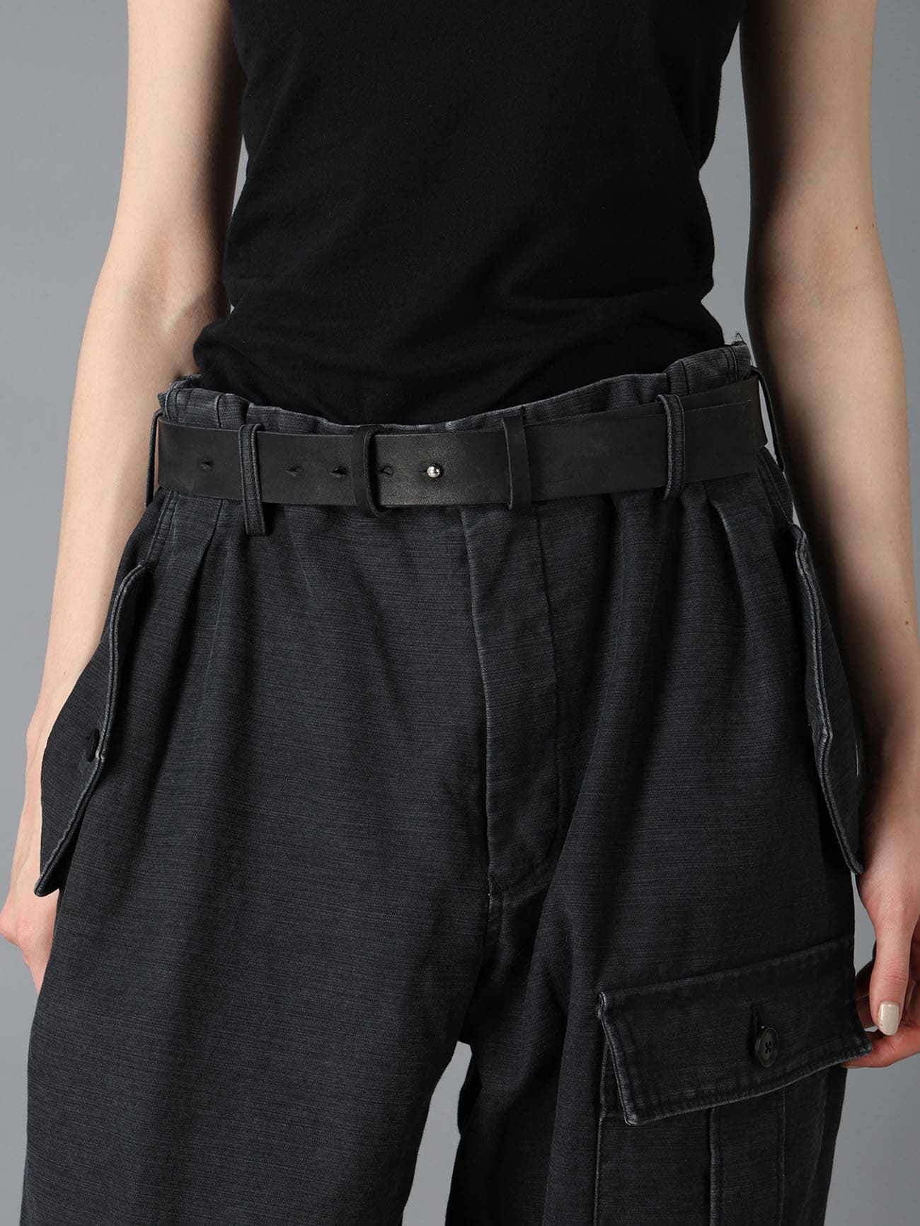 COW LEATHER PIN BELT