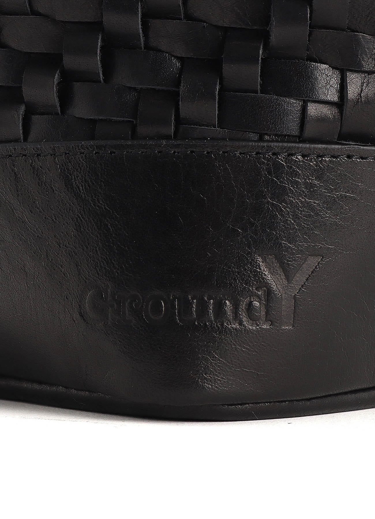 COW LEATHER WOVEN BAG