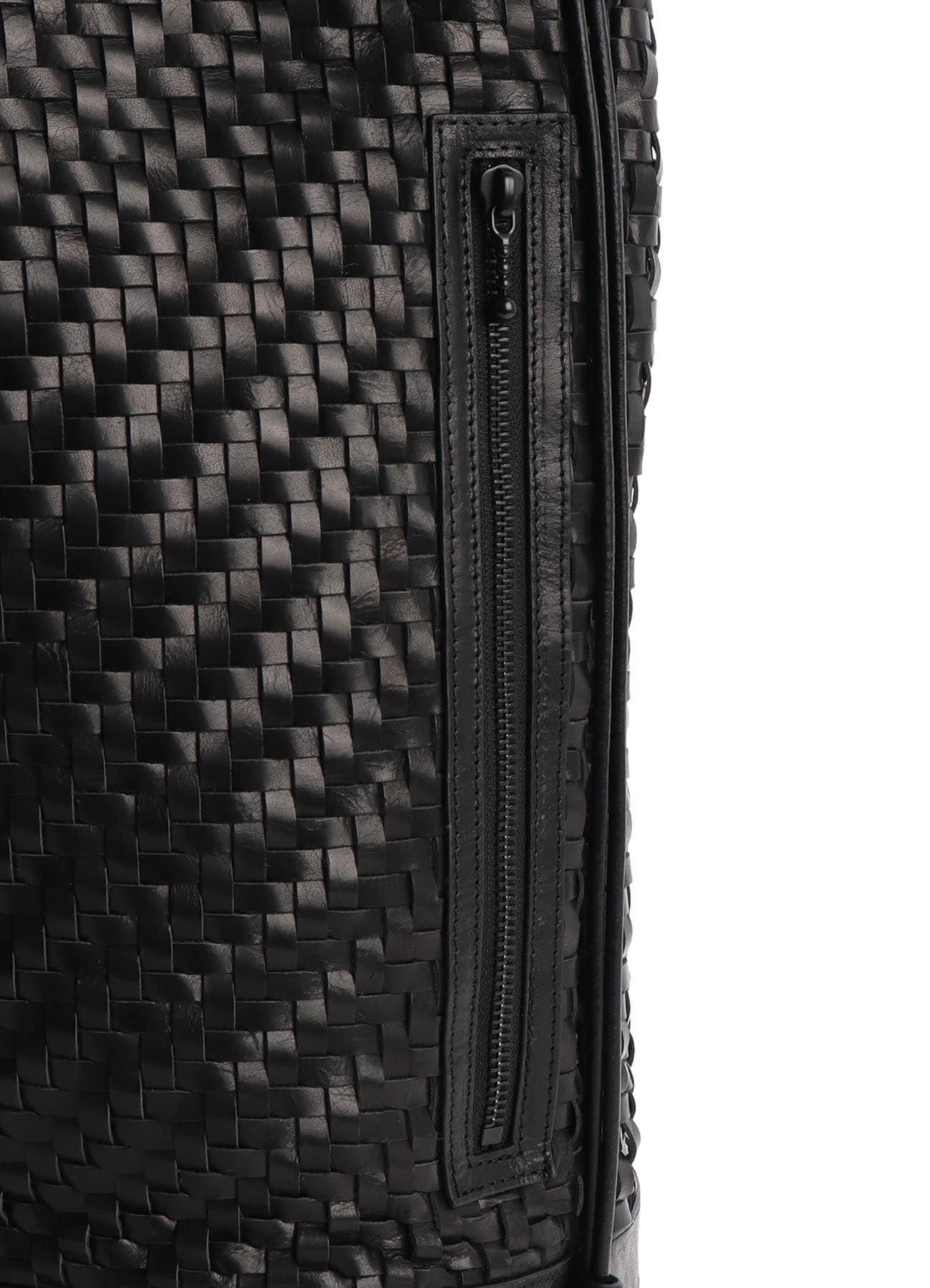 COW LEATHER WOVEN BAG