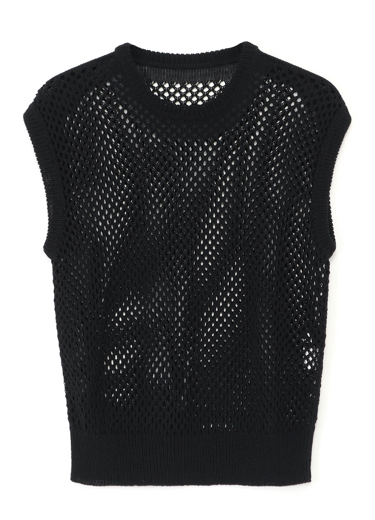 COTTON/NYLON MESH KNITTED VEST