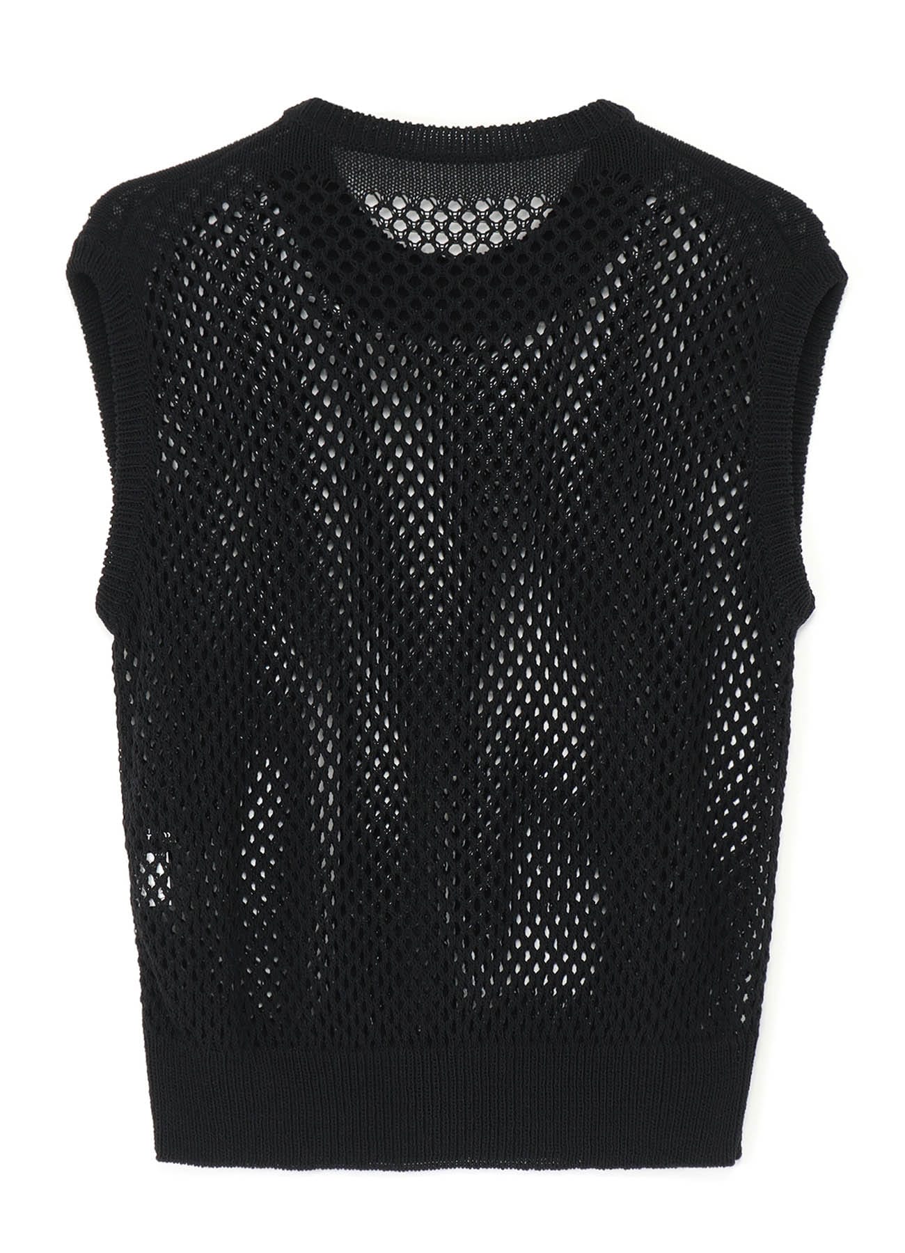 COTTON/NYLON MESH KNITTED VEST