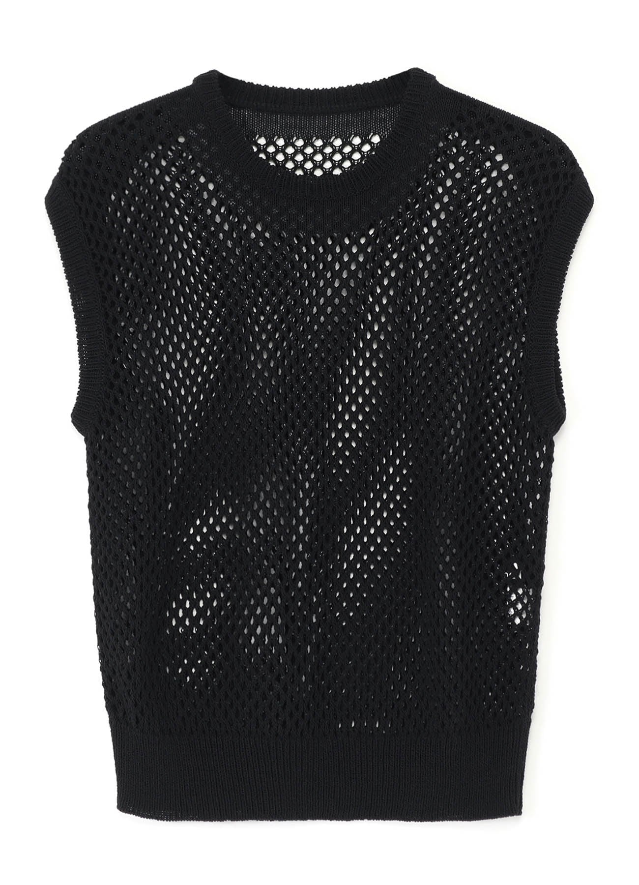 COTTON/NYLON MESH KNITTED VEST