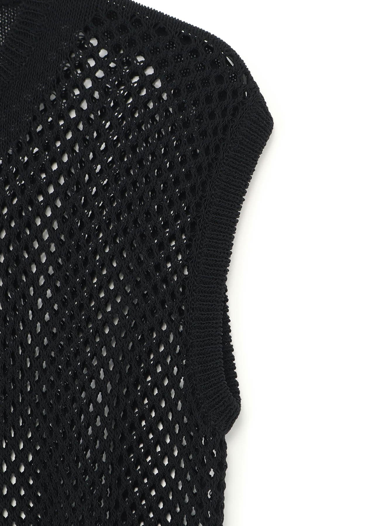 COTTON/NYLON MESH KNITTED VEST