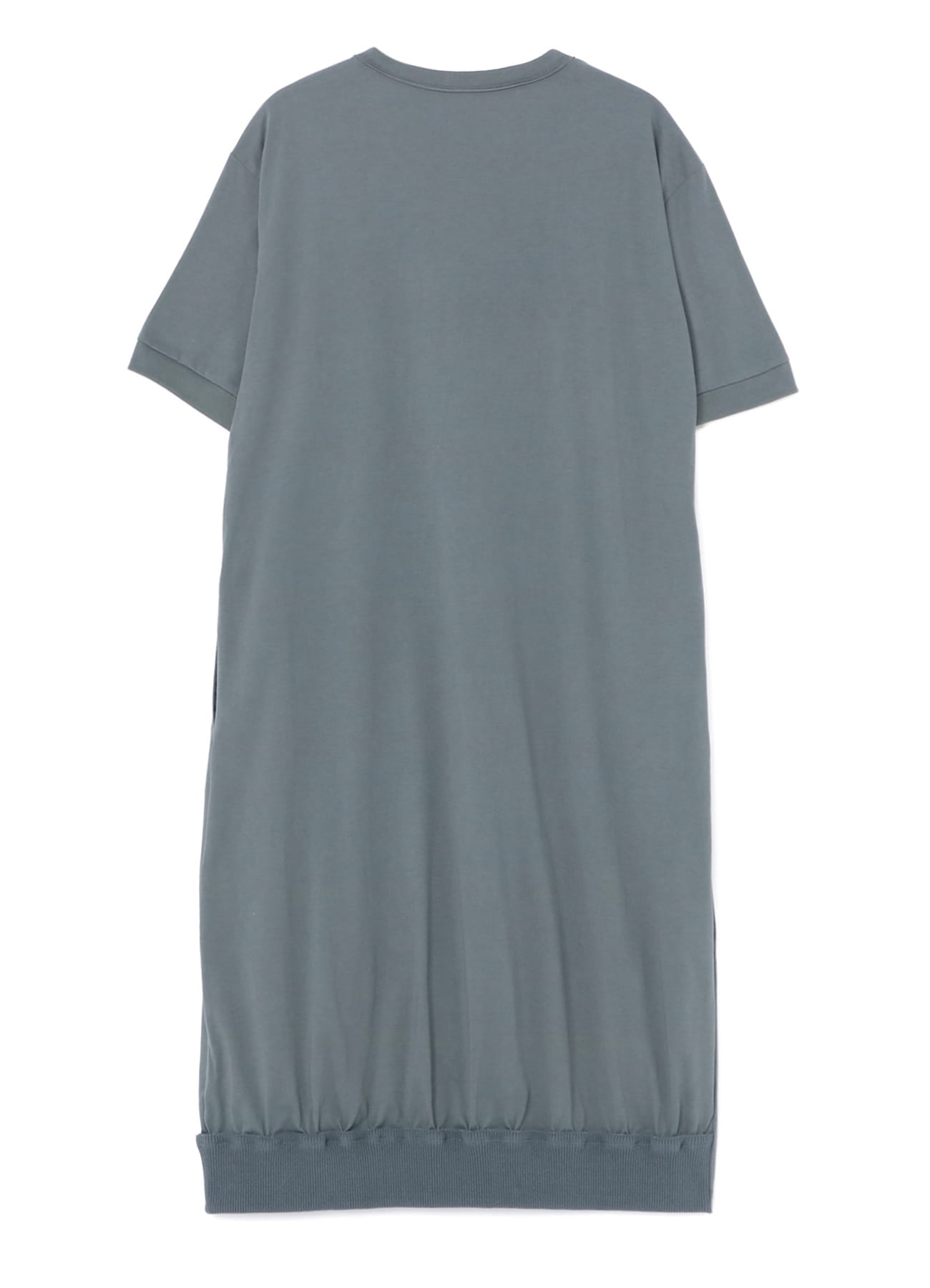 30/ COTTON JERSEY DRESS WITH UNEVEN HEMLINE