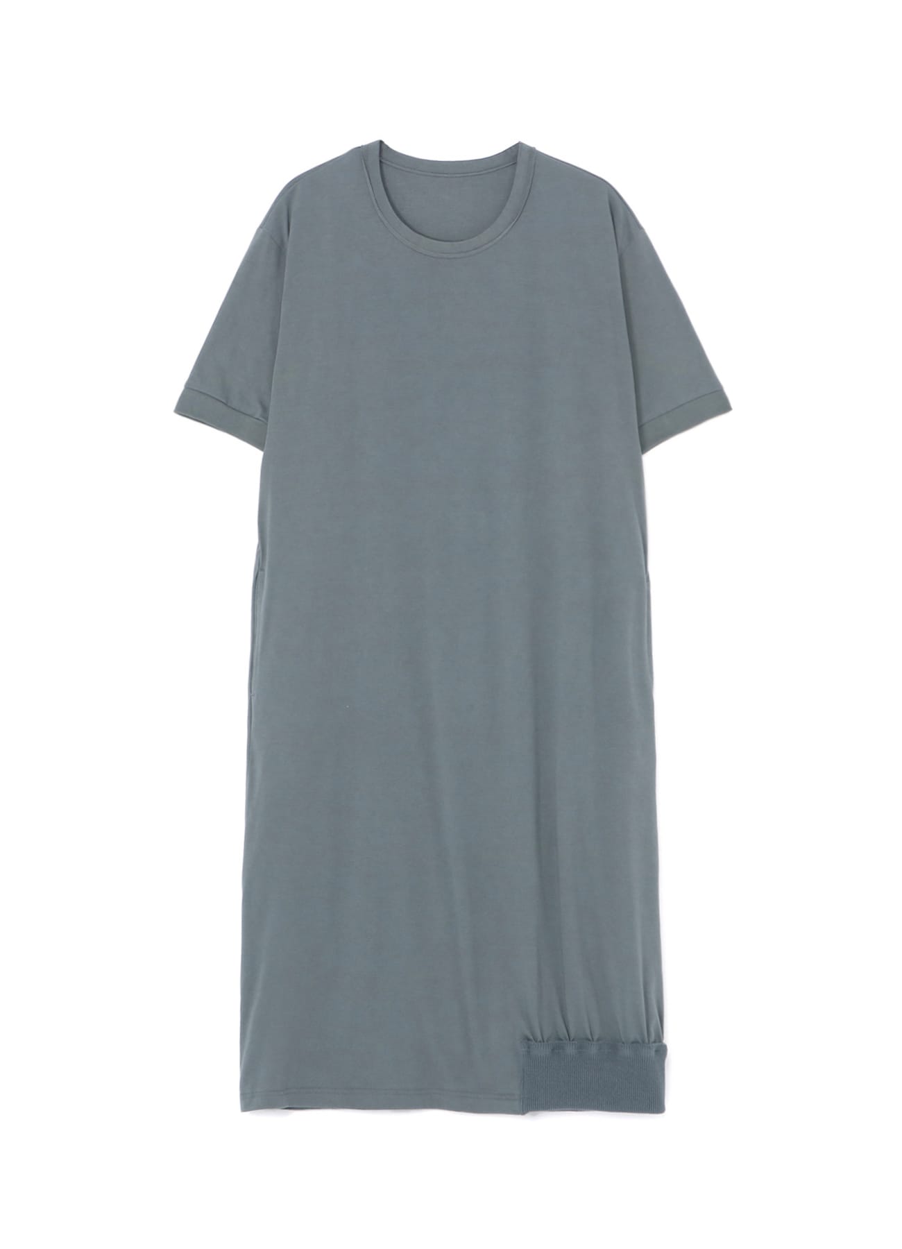 30/ COTTON JERSEY DRESS WITH UNEVEN HEMLINE