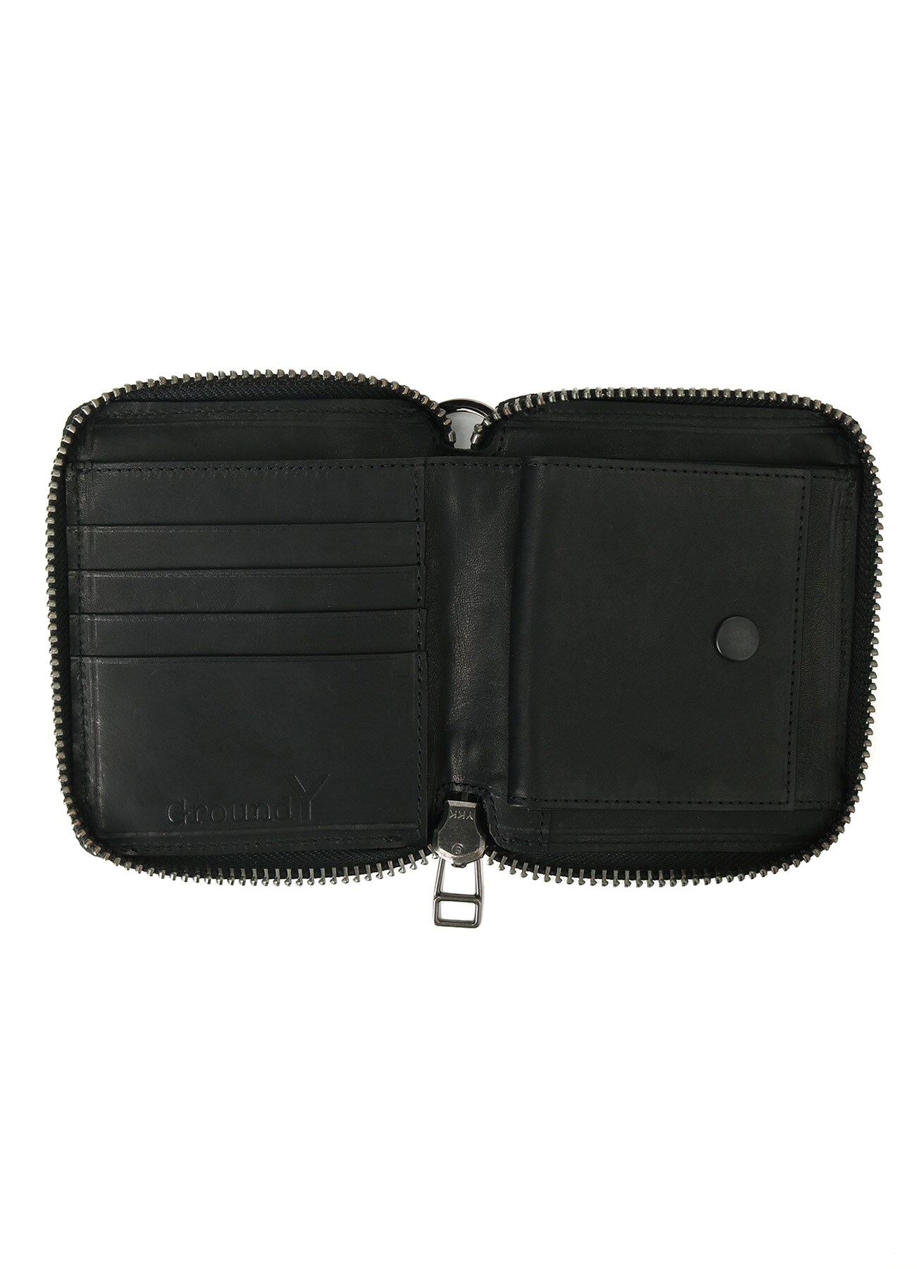 COW LEATHER WALLET(FREE SIZE BLACK): Ground Y｜THE SHOP YOHJI YAMAMOTO