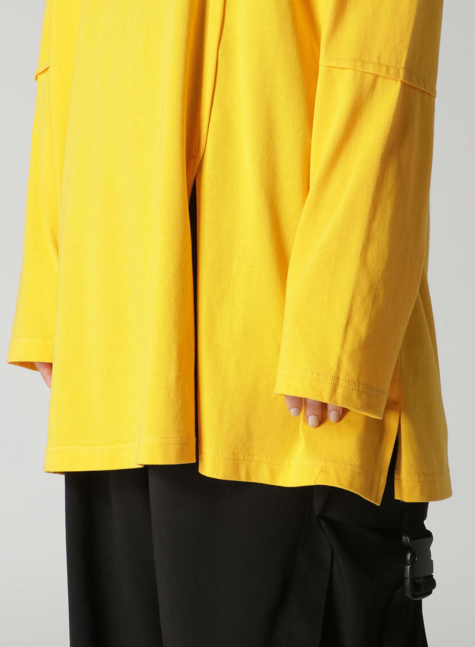 LONG SLEEVE T-SHIRT WITH DISJOINTED SEAMS(FREE SIZE YELLOW