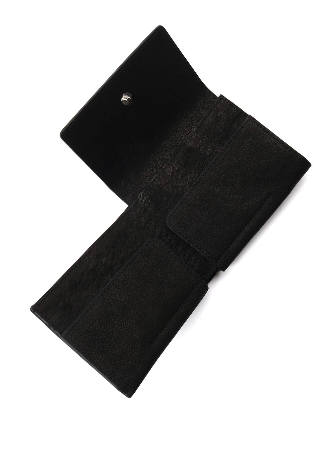 WASHED LEATHER DOUBLE FOLDED WALLET