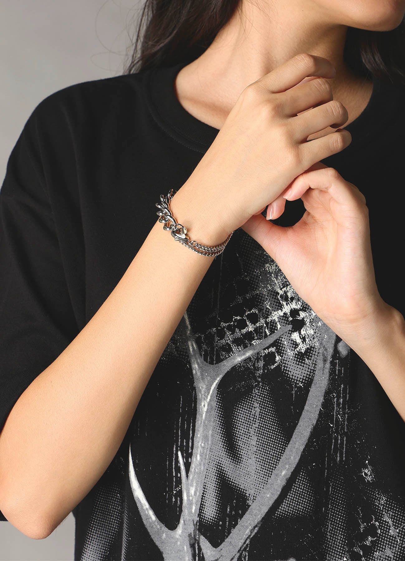 BRASS DOUBLE CHAIN BRACELET