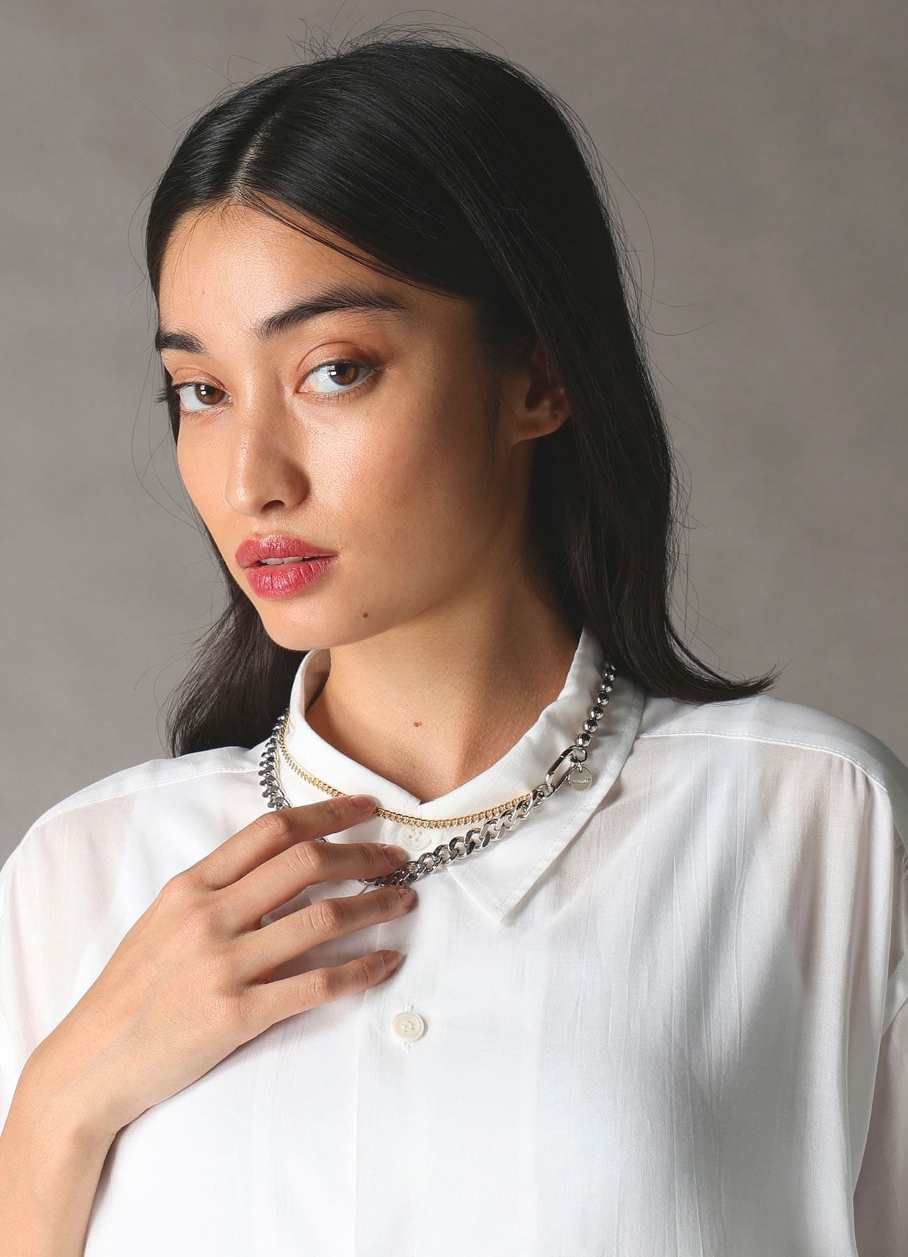 BRASS AND ALLOY NECKLACE