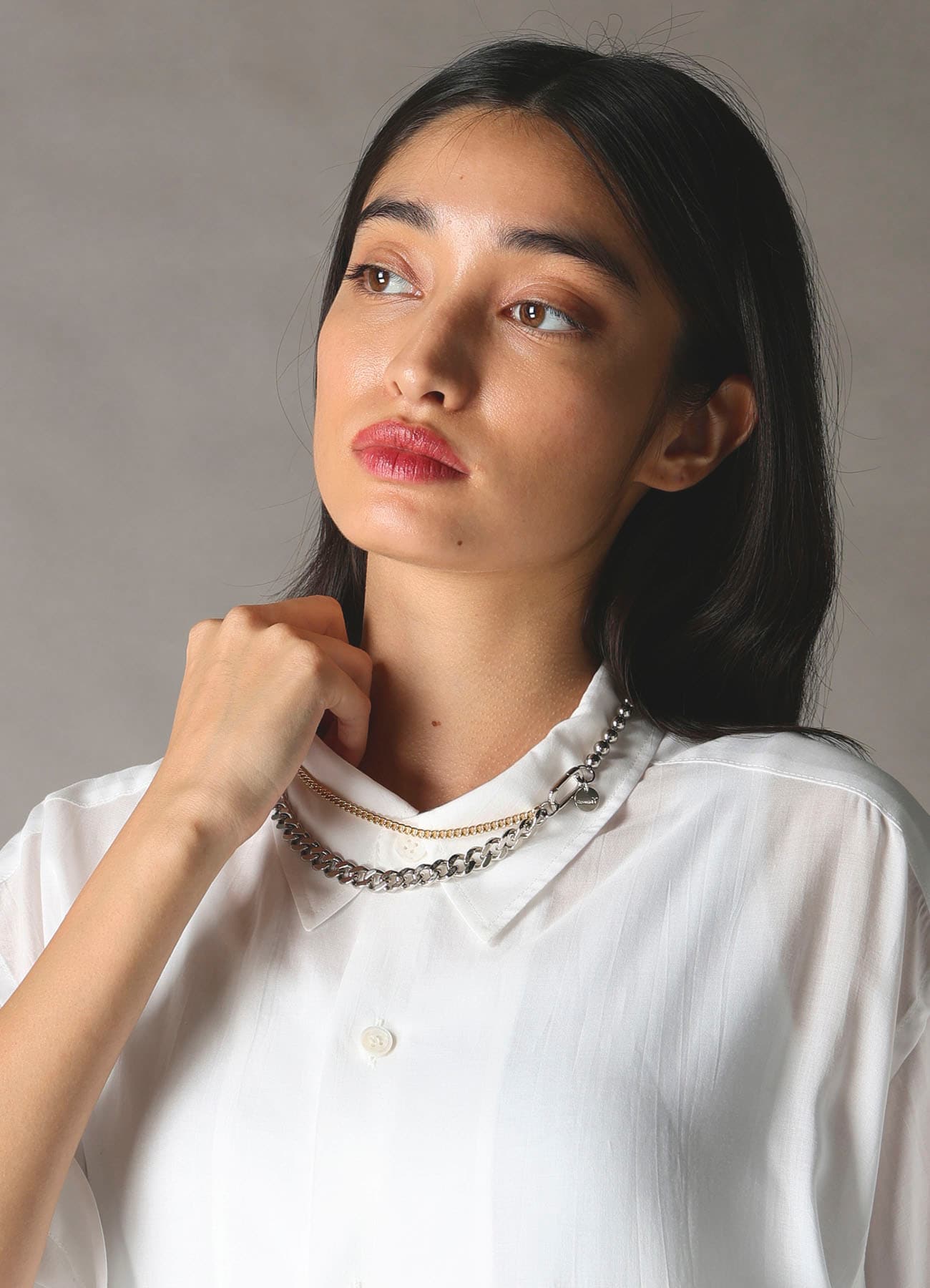 BRASS AND ALLOY NECKLACE