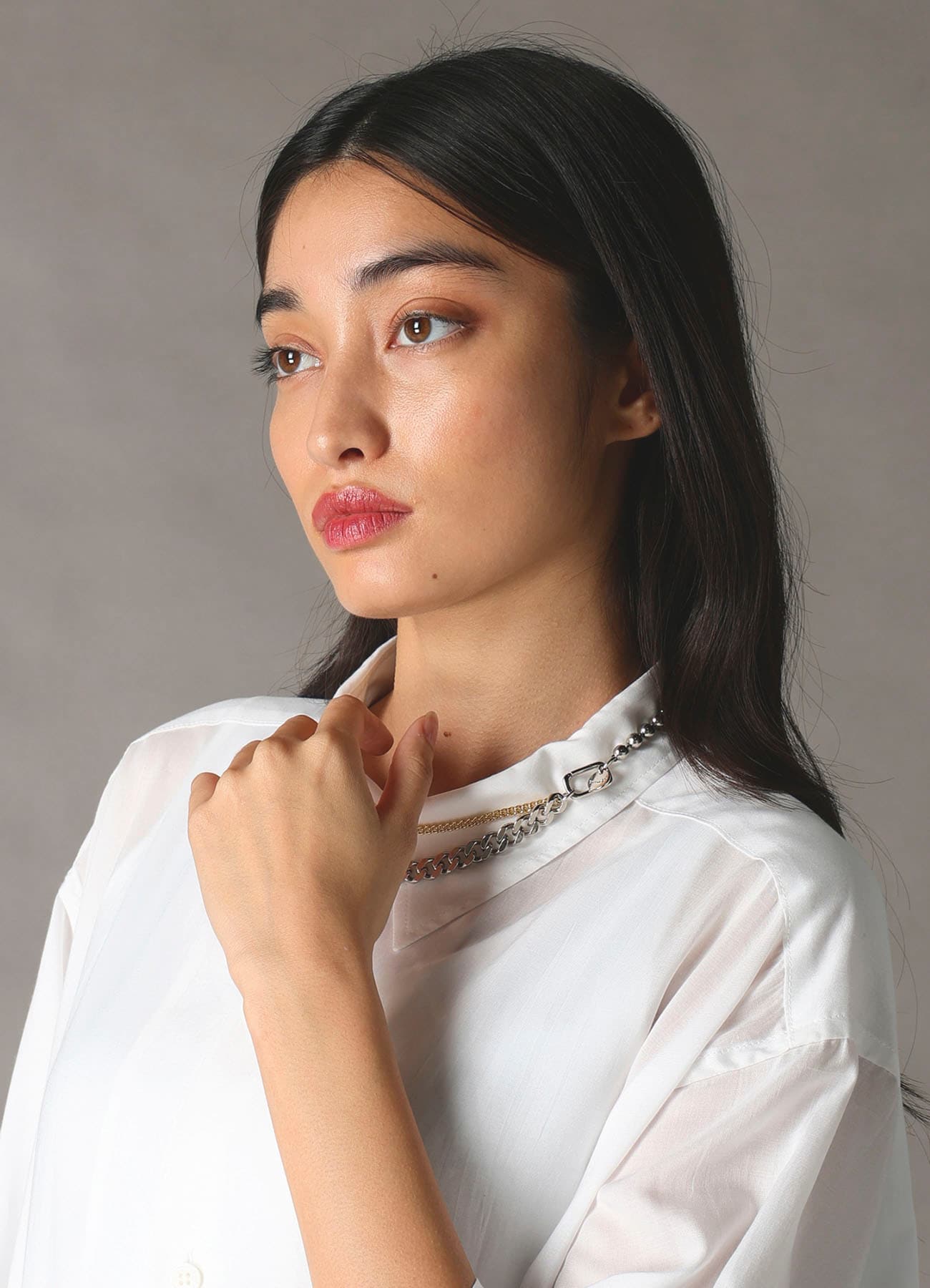 BRASS AND ALLOY NECKLACE