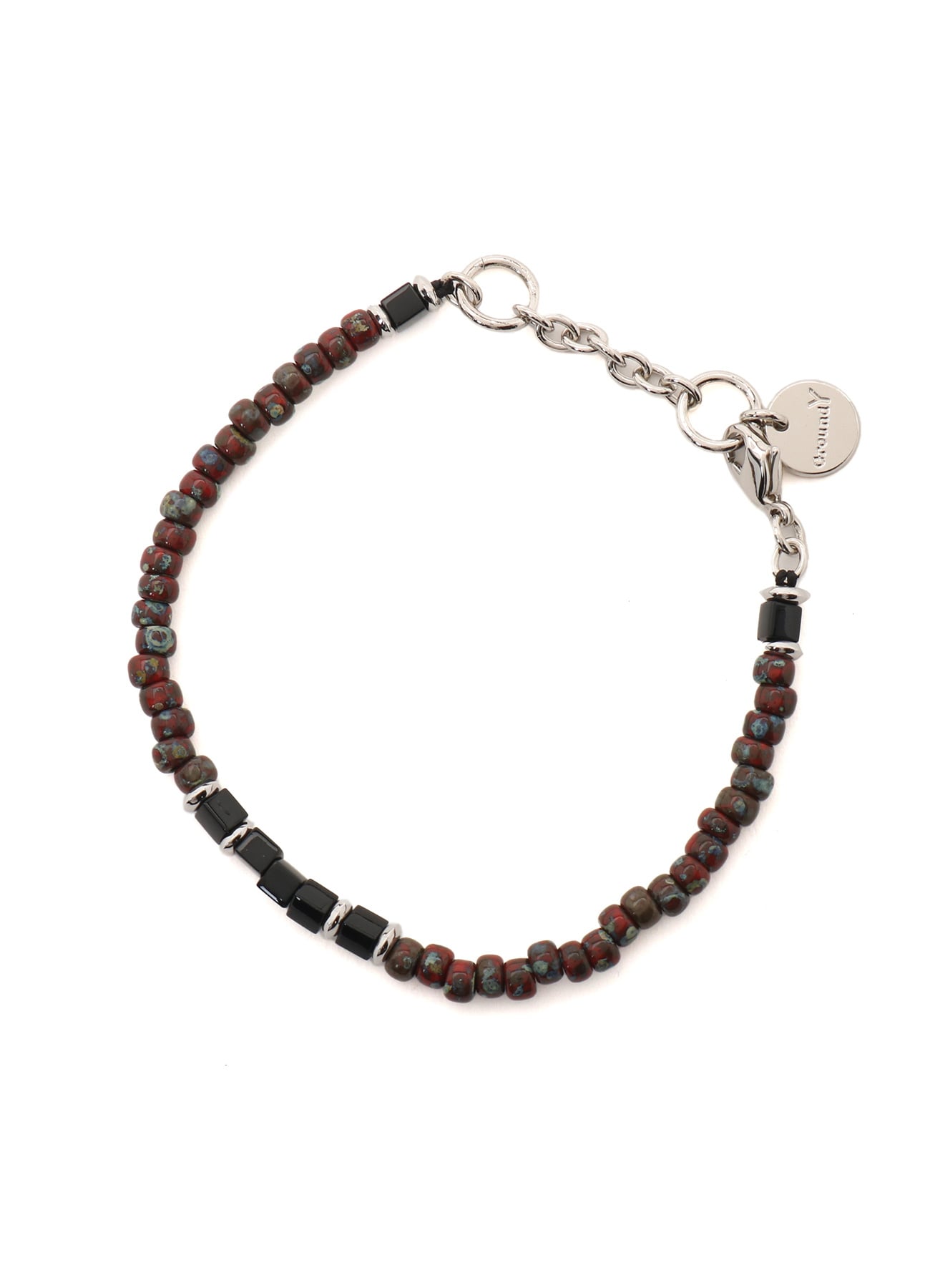 GLASS & BRASS BEAD BRACELET B