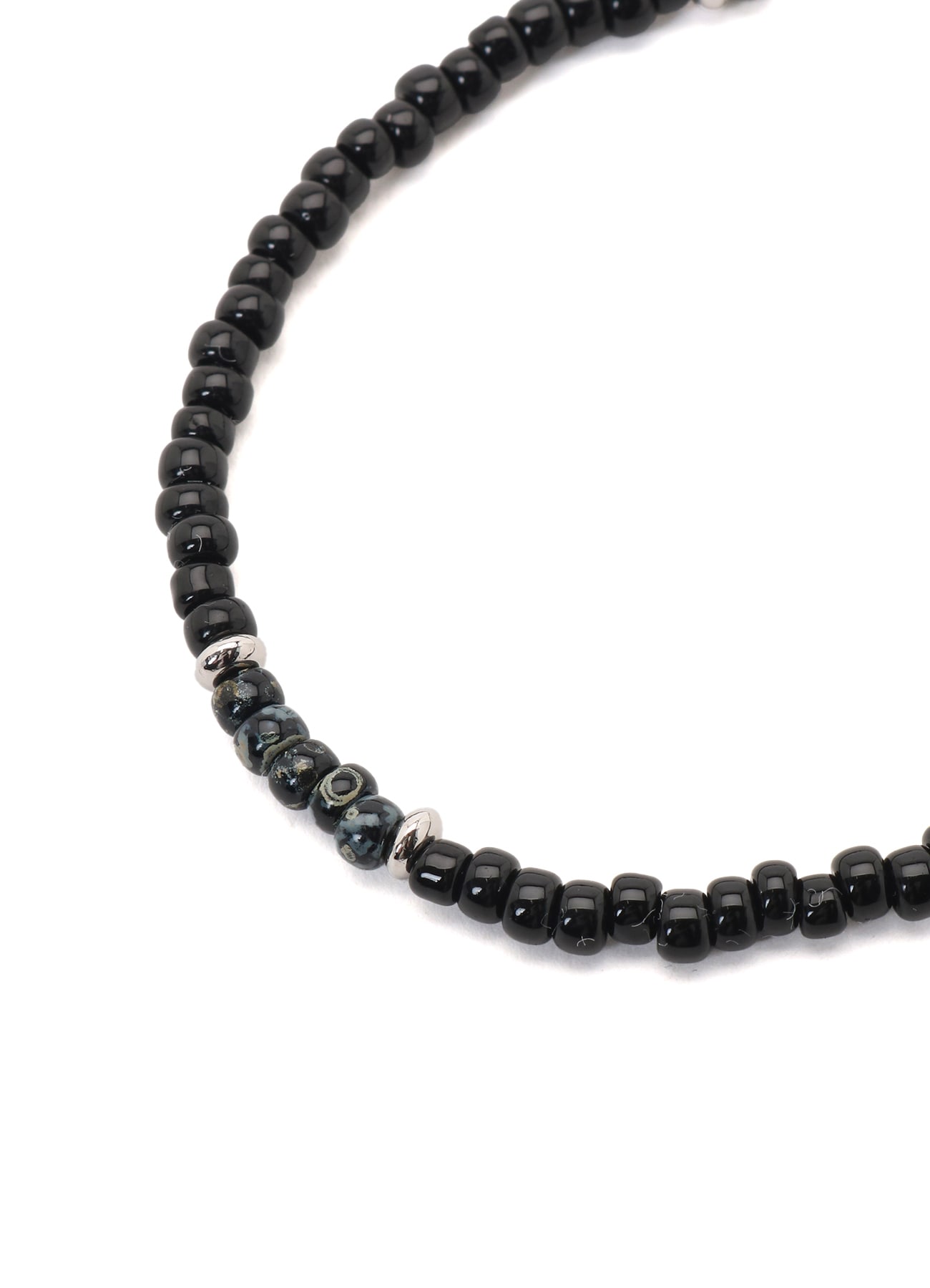 GLASS & BRASS BEAD BRACELET C