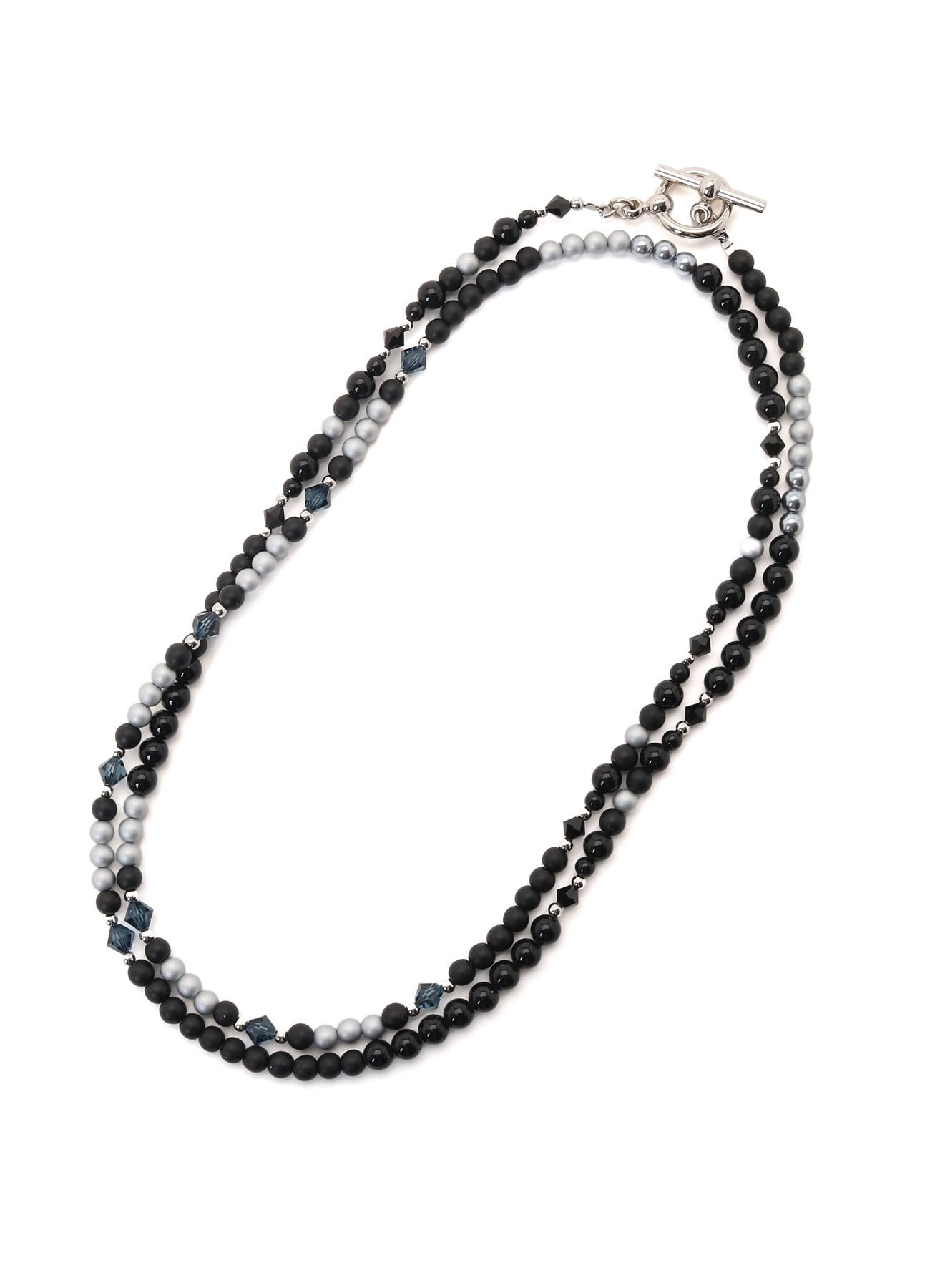 GLASS & PEARL BEAD NECKLACE