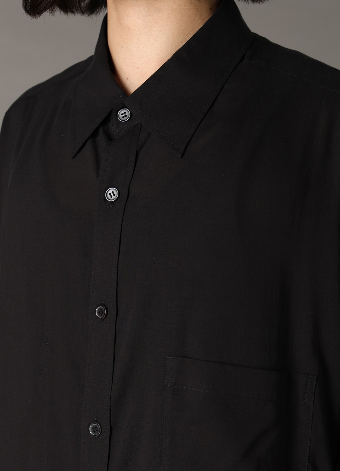 CELLULOSE LAWN LONG SHIRT WITH SLEEVE SLITS