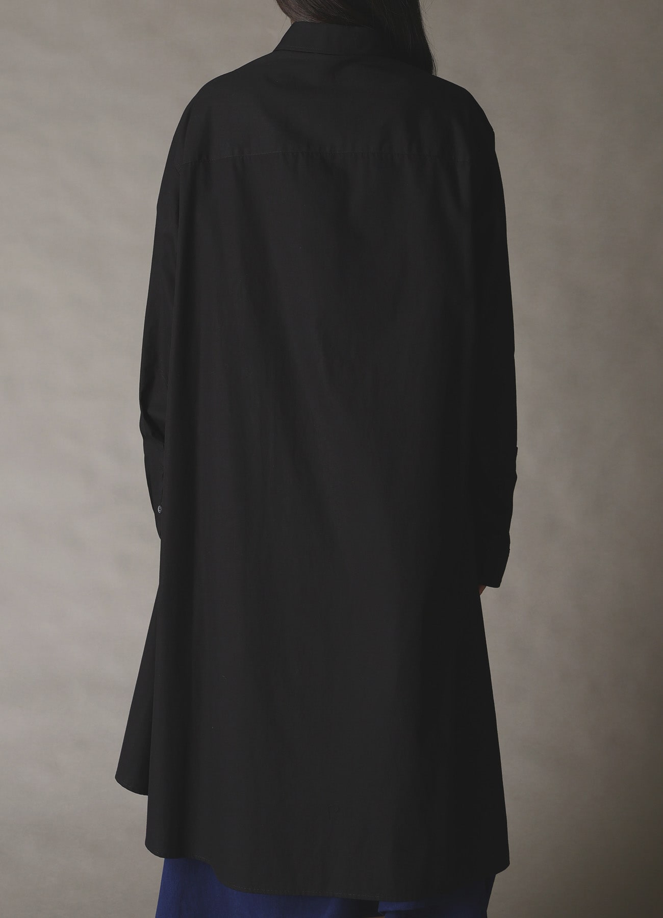 COTTON BROAD BRODERIE LACE SHIRT WITH LEFT DRAPE