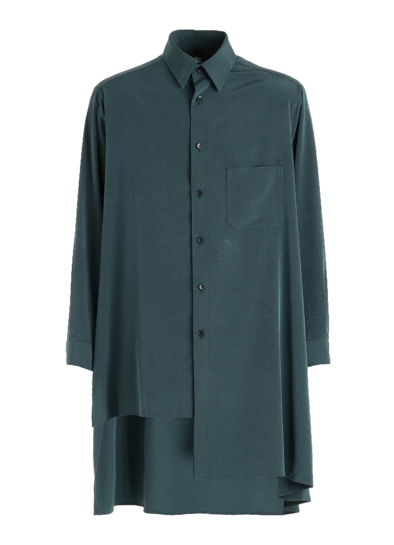 CREPE de CHINE LEFT DRAPE SHIRT
