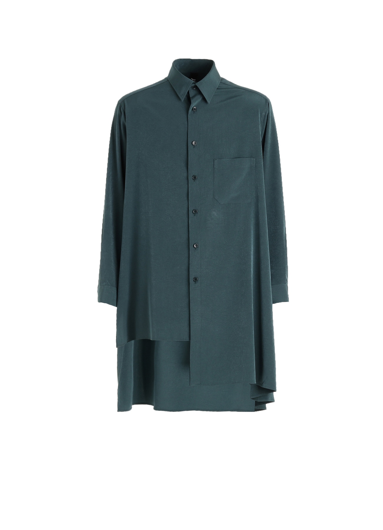 CREPE de CHINE LEFT DRAPE SHIRT