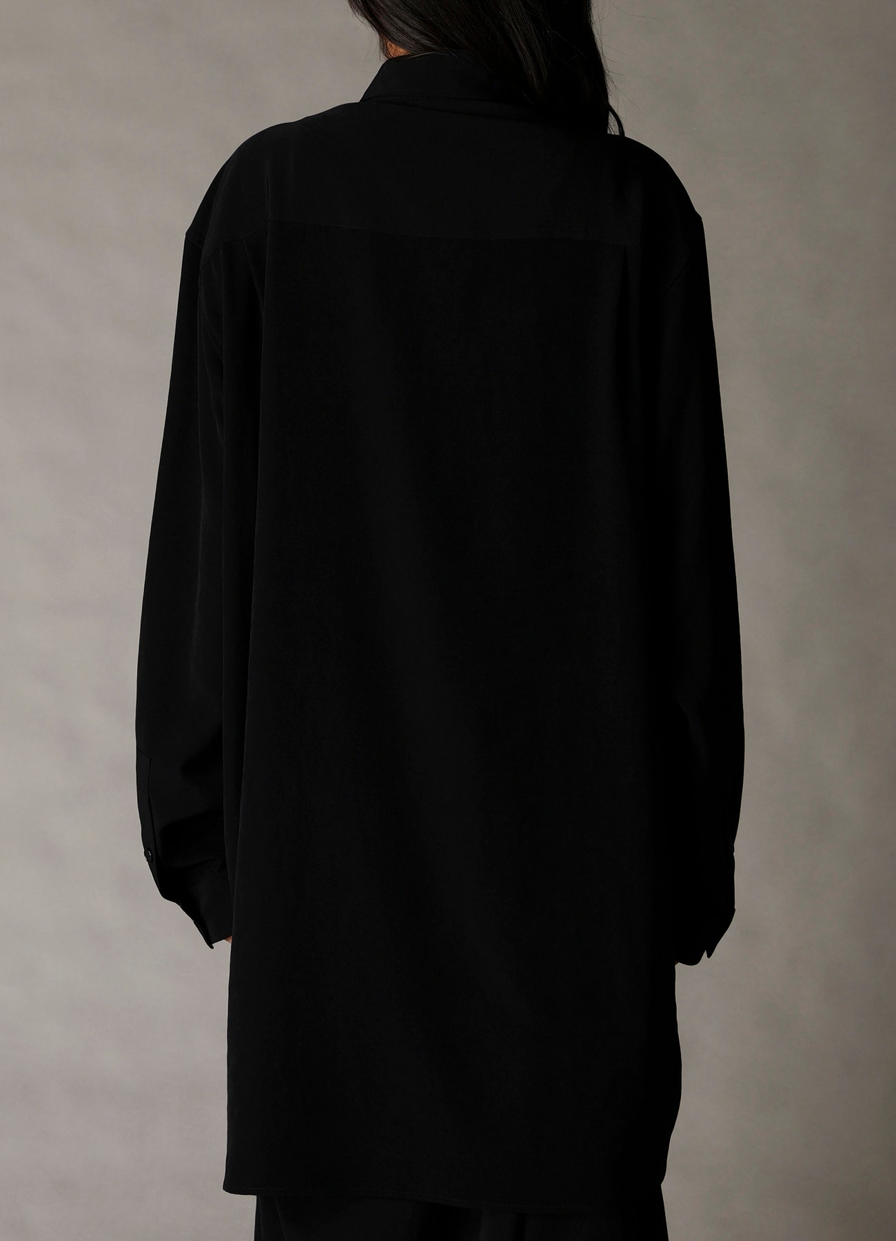CREPE de CHINE DRAPE SHIRT