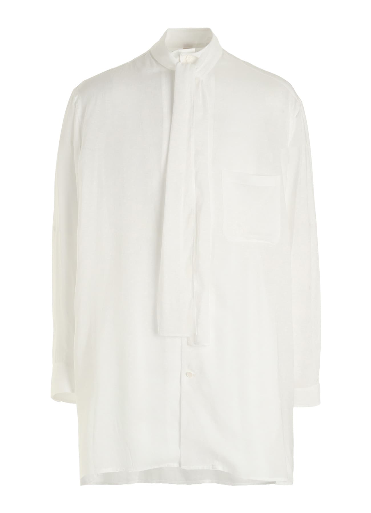 CELLULOSE LAWN BOW-TIE COLLAR SHIRT
