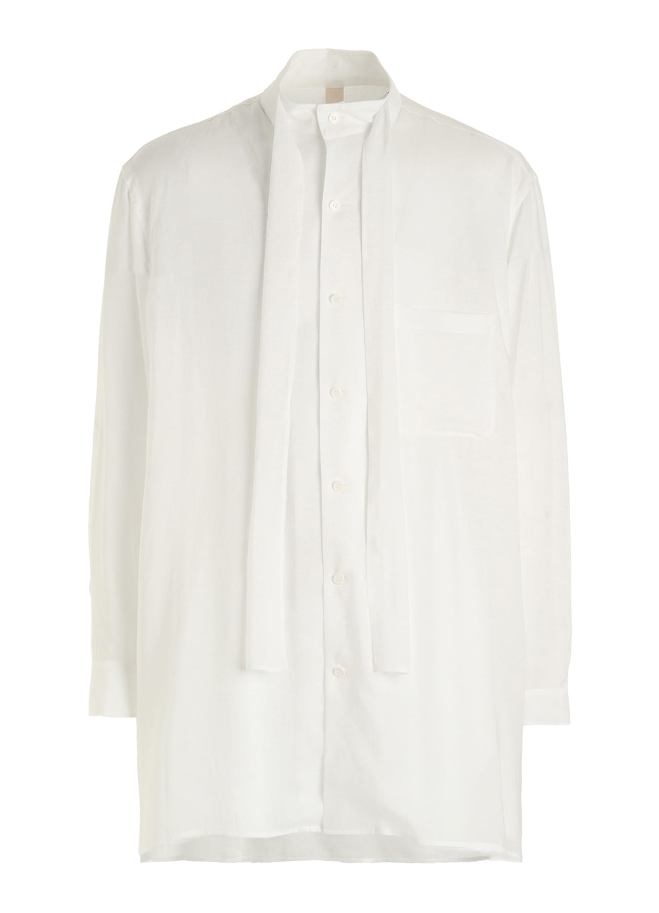 CELLULOSE LAWN BOW-TIE COLLAR SHIRT