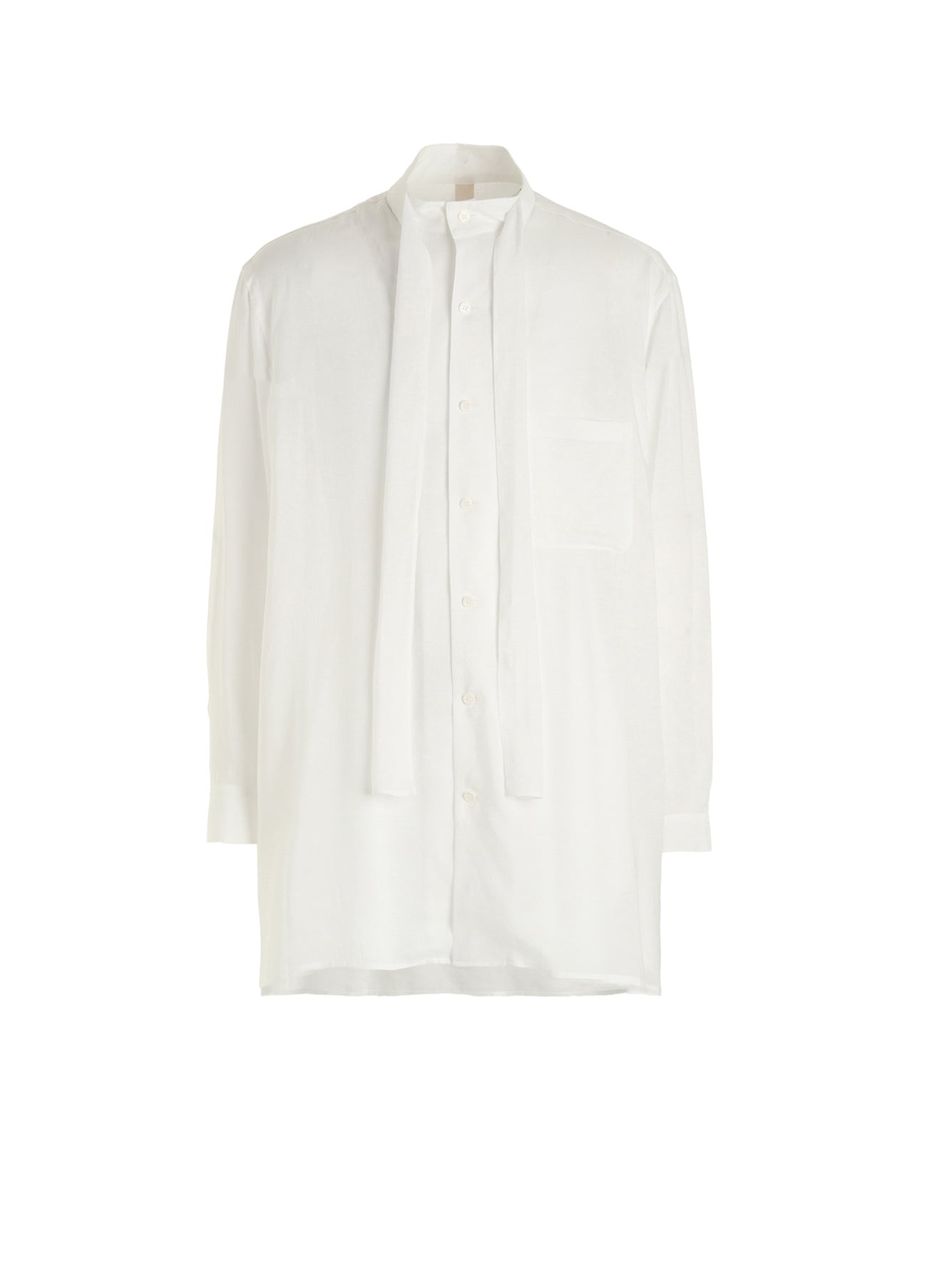 CELLULOSE LAWN BOW-TIE COLLAR SHIRT