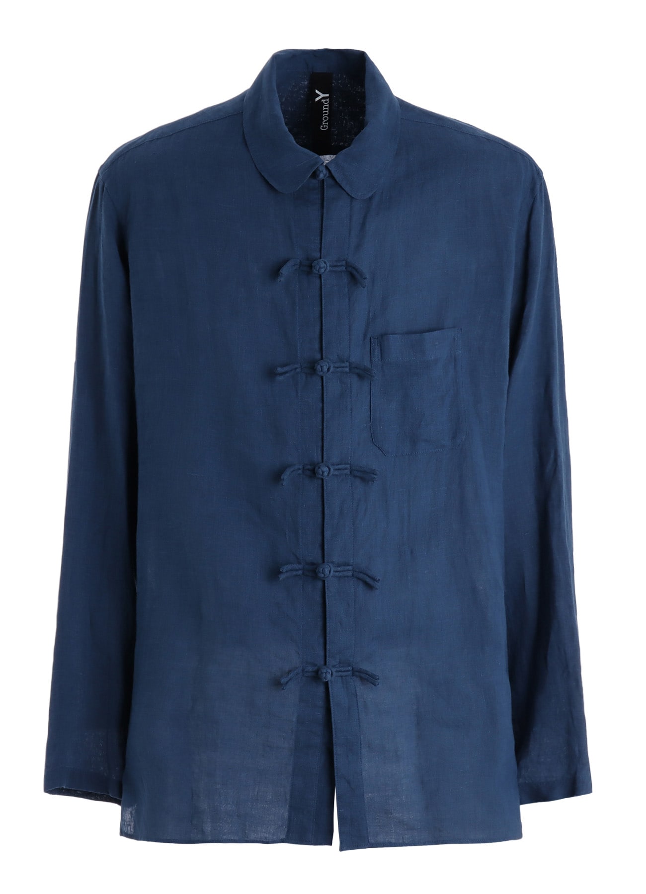 WASHED LINEN CANVAS SHAKA BUTTON SHIRT