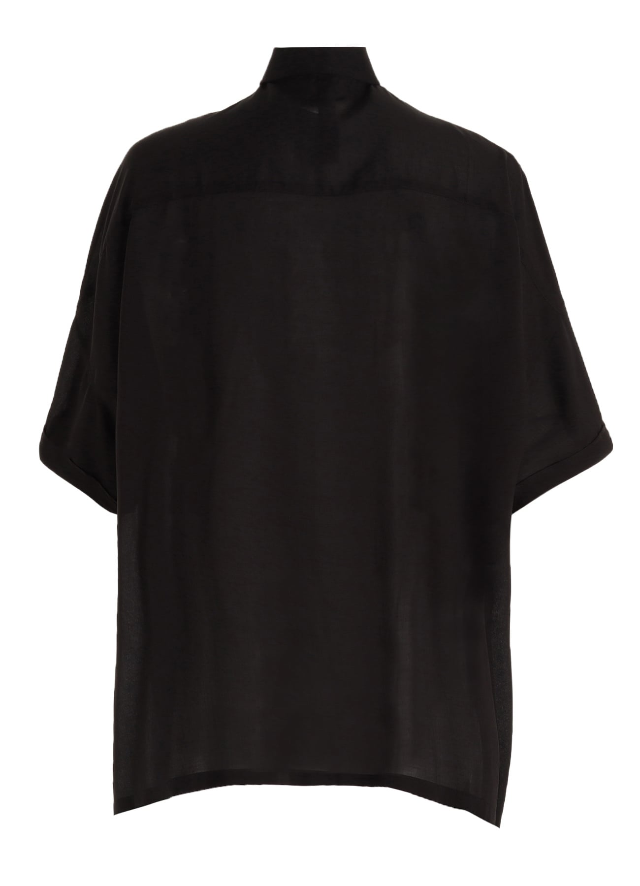 CELLULOSE LAWN BRODERIE FRONT DOLMAN SHORT-SLEEVE SHIRT