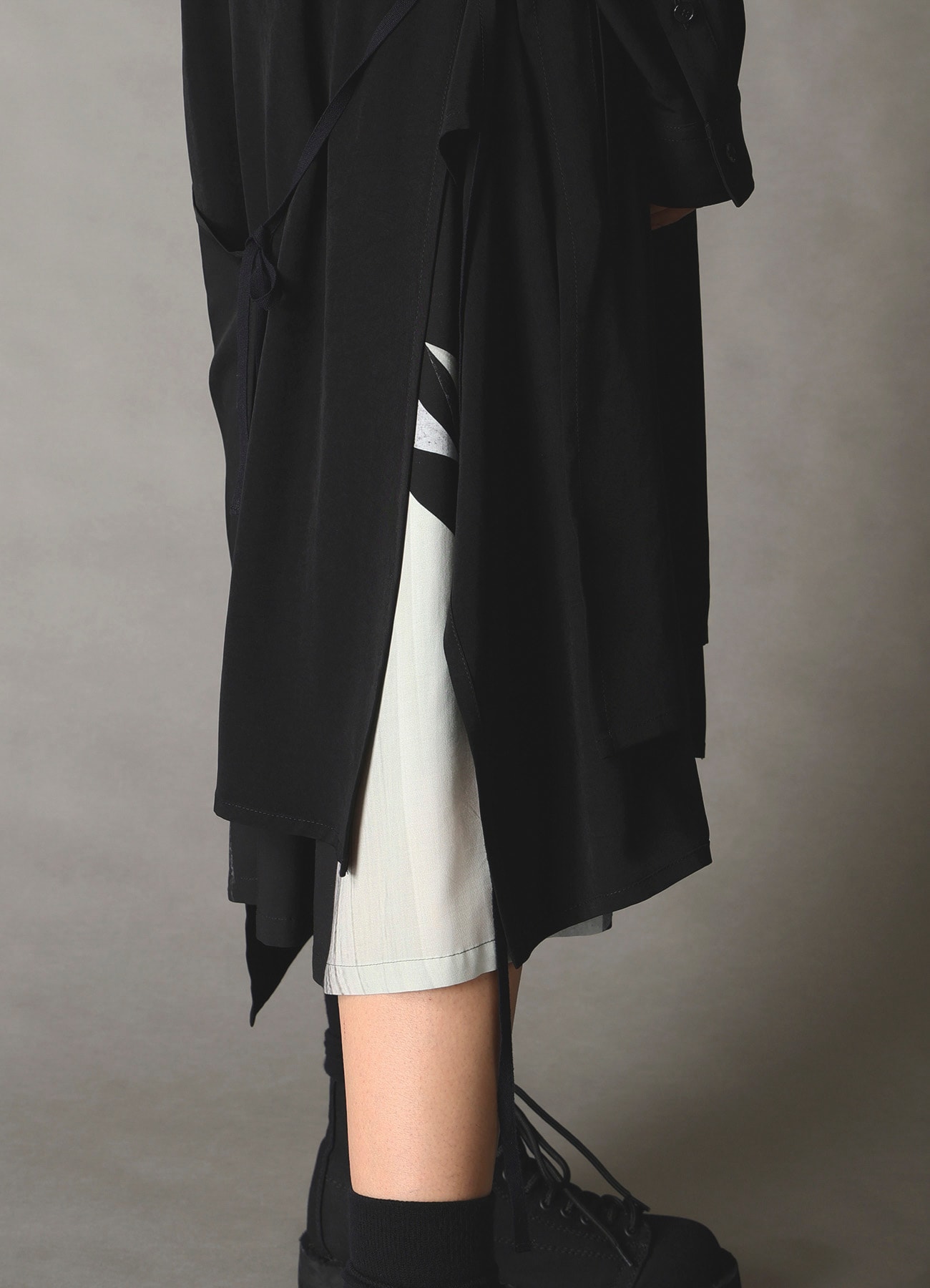 CREPE de CHINE POCKET BAGS BIG SHIRT