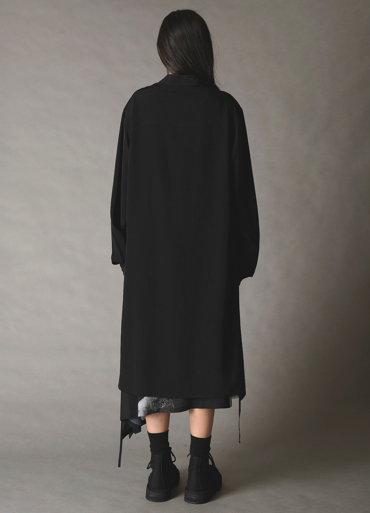 CREPE de CHINE POCKET BAGS BIG SHIRT