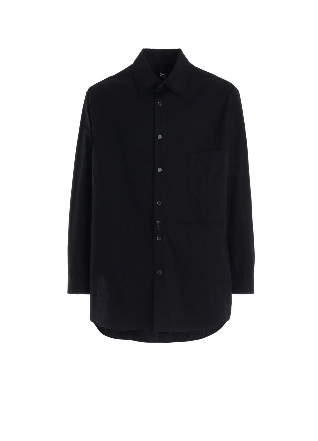 DOUBLE COLLAR BROAD SHIRT WITH ZIPPER SWITCH