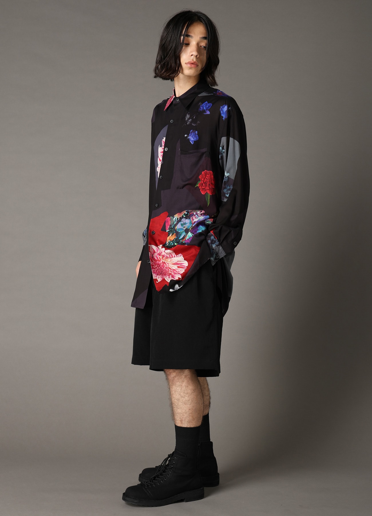 FLORAL PATCHWORK PRINT SHIRT