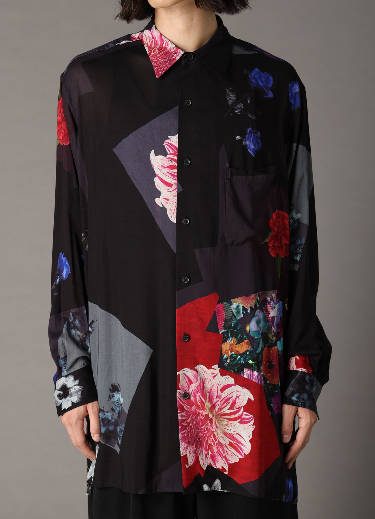 FLORAL PATCHWORK PRINT SHIRT