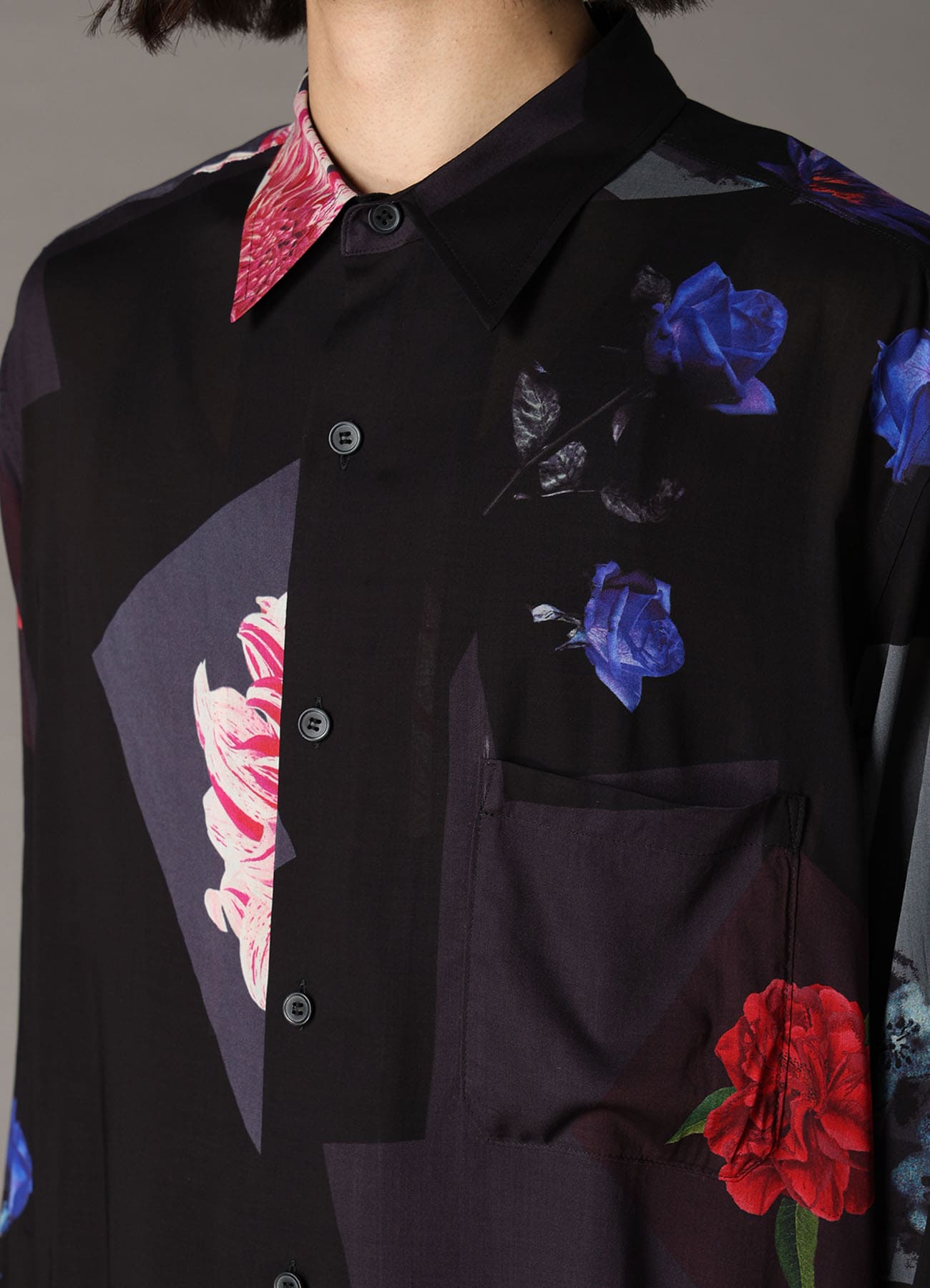 FLORAL PATCHWORK PRINT SHIRT