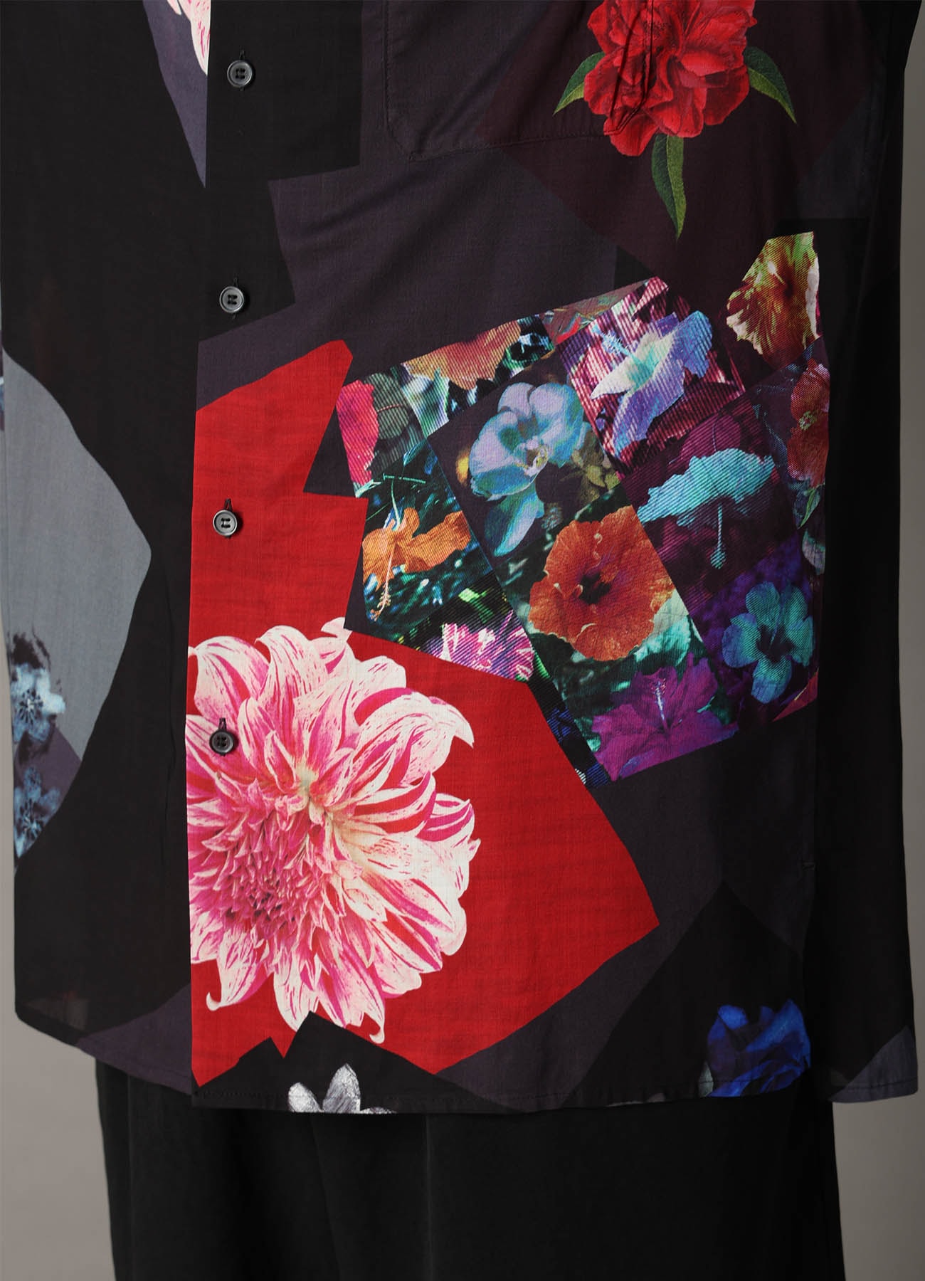 FLORAL PATCHWORK PRINT SHIRT
